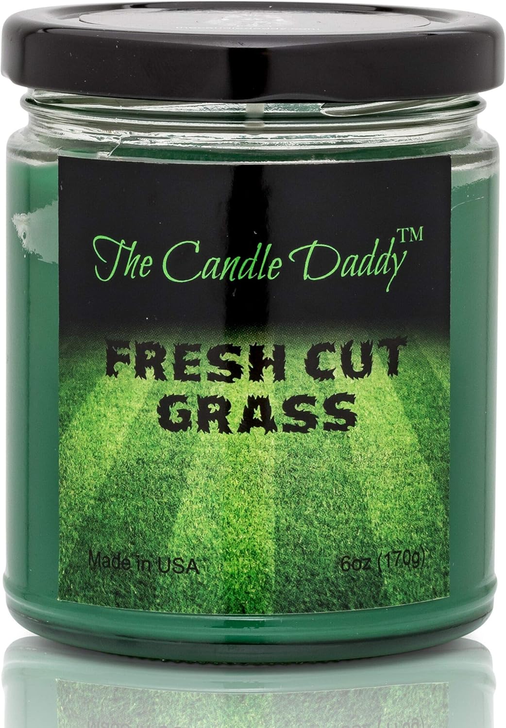Fresh Cut Grass Candle- 6 oz jar Candle- up to 40 Hour Burn time