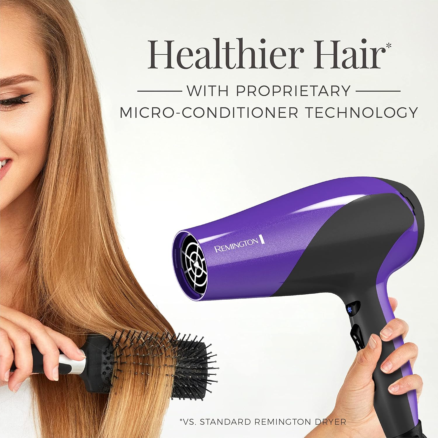 Remington Damage Protection Hair Dryer with Ceramic + Ionic + Tourmaline Technology,Purple, 3 Piece Set - Image 5