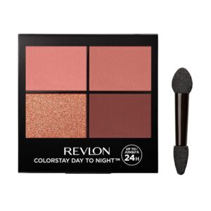 REVLON ColorStay Day to Night Eyeshadow Quad, Longwear Shadow Palette with Transitional Shades and Buttery Soft Feel, Crease & Smudge Proof, 560 Stylish, 0.16 Oz