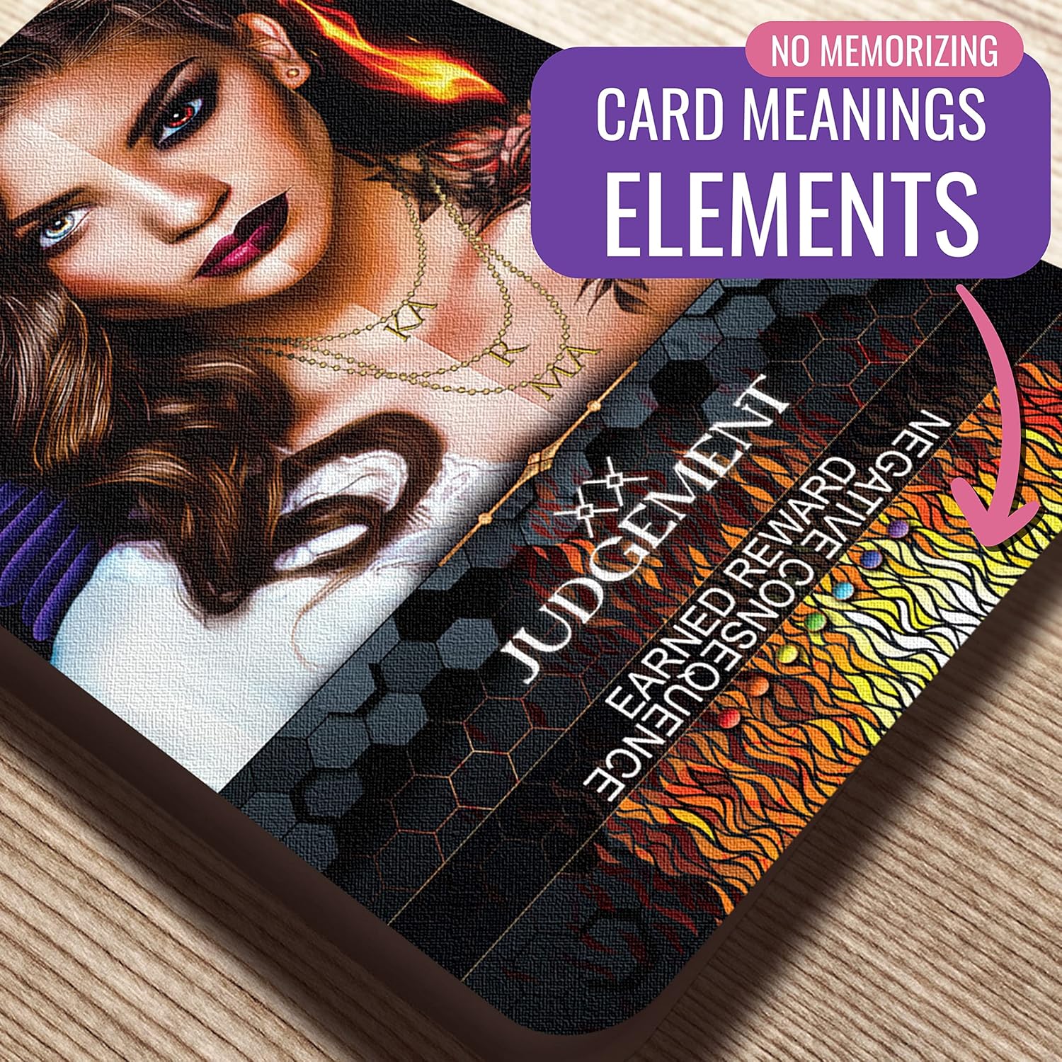 TAROTskills Lightworker’s Tarot Deck, Cards with Meanings on Them, Keywords, Reversed, Yes and No, Elements, Ultimate Beginner Deck, Includes Online Education for Learning Tarot - Image 5