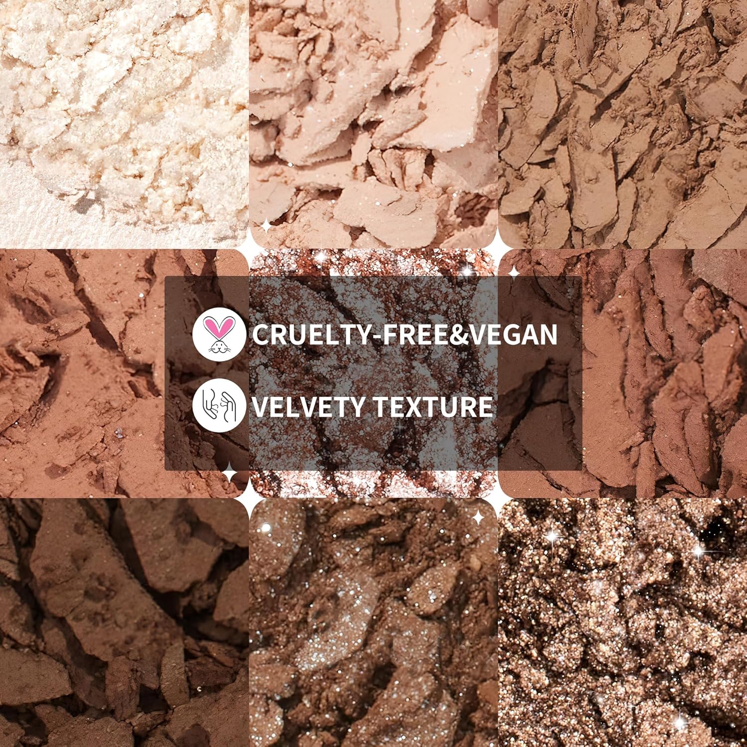 docolor Neutral Eyeshadow Palette 9 Colors Nude Brown Eyeshadow Palette Eye Shadow Palette Makeup Palettes with Velvety and Silky Finishes Highly Pigmented Mattes Shimmers Glitter Eye Makeup Palettes - Image 3