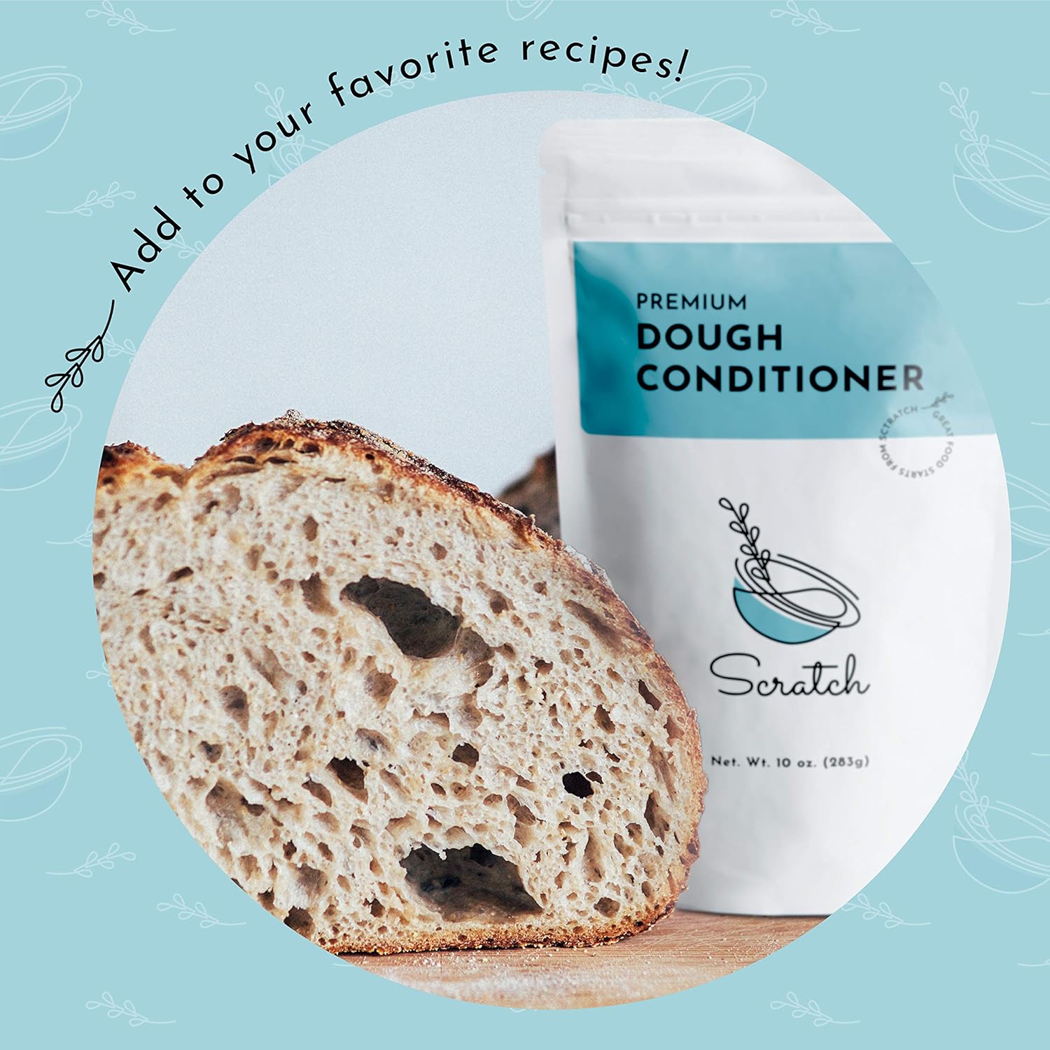Scratch Premium Dough Conditioner - (10 oz) All Grain Bread Improver For Making Dough - Dough Enhancer for Bread to Improve Texture and Longer Lasting Bread - Image 4