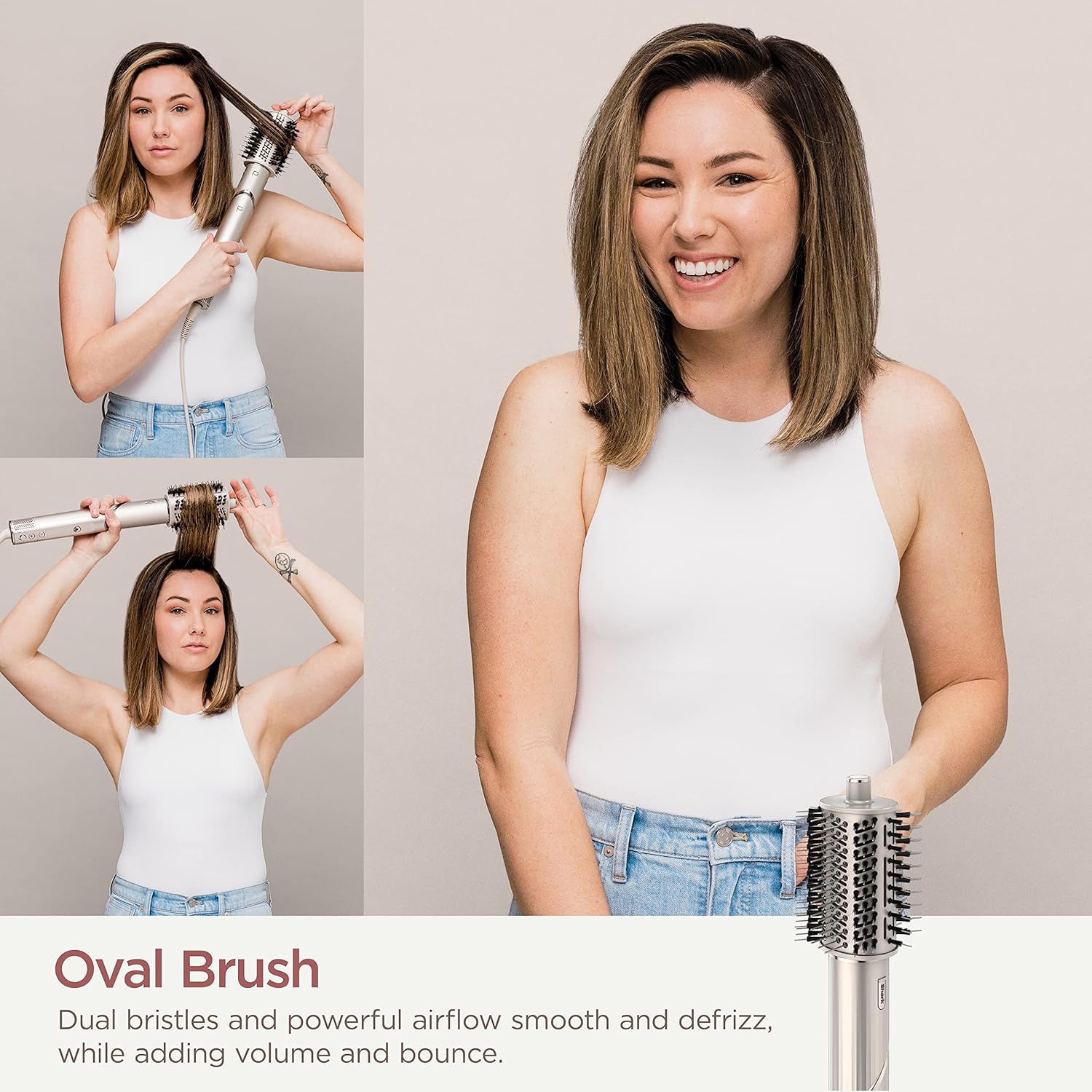 Shark HD430REF (Refurbished) FlexStyle Air Styling & Drying System, Powerful Hair Dryer Brush & Multi-Styler with Auto-Wrap Curlers, Paddle Brush, Oval Brush, Concentrator Attachment, Stone (Renewed) - Image 5