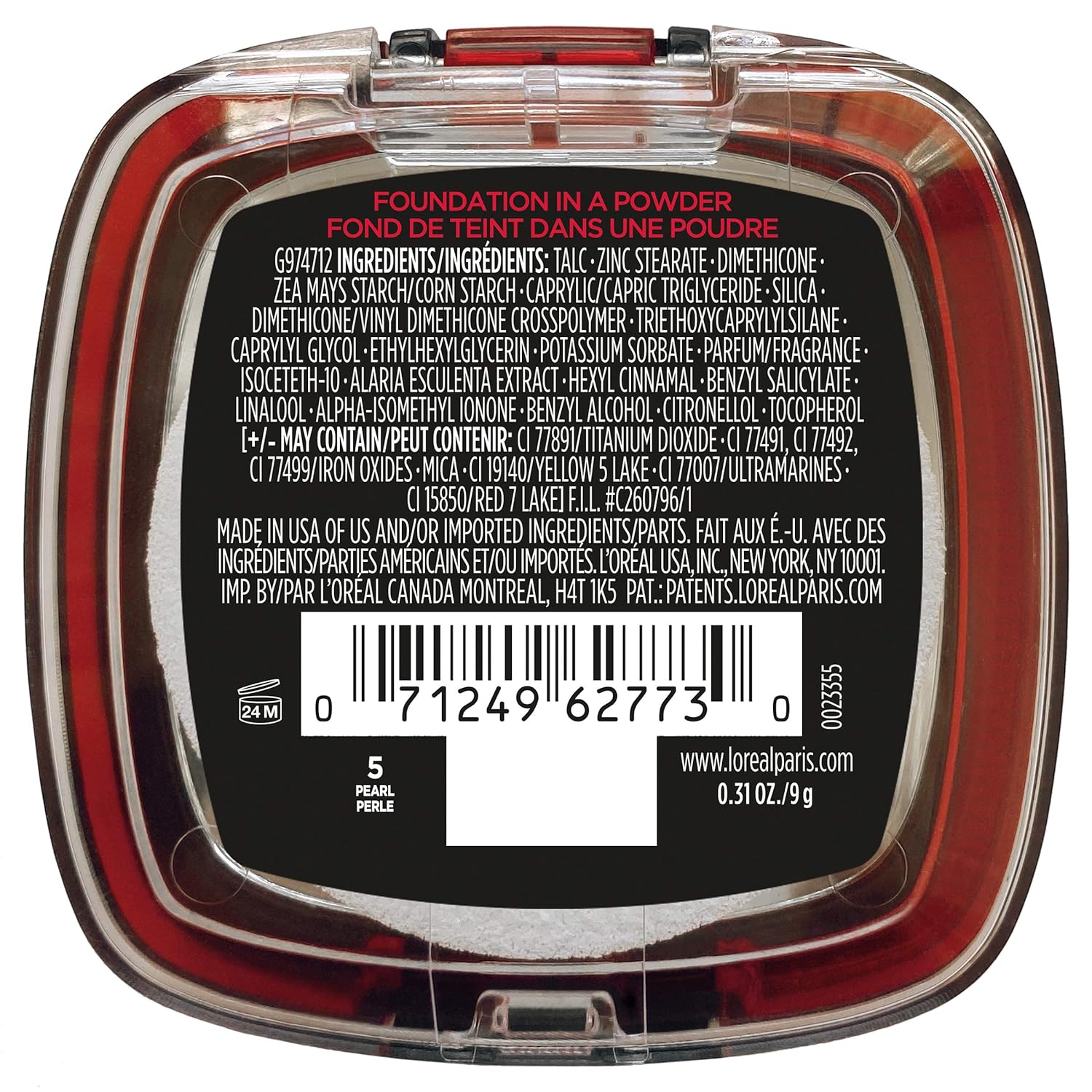 L'Oreal Paris Makeup Infallible Fresh Wear Foundation in a Powder, Up to 24H Wear, Waterproof, Pearl, 0.31 oz. - Image 2