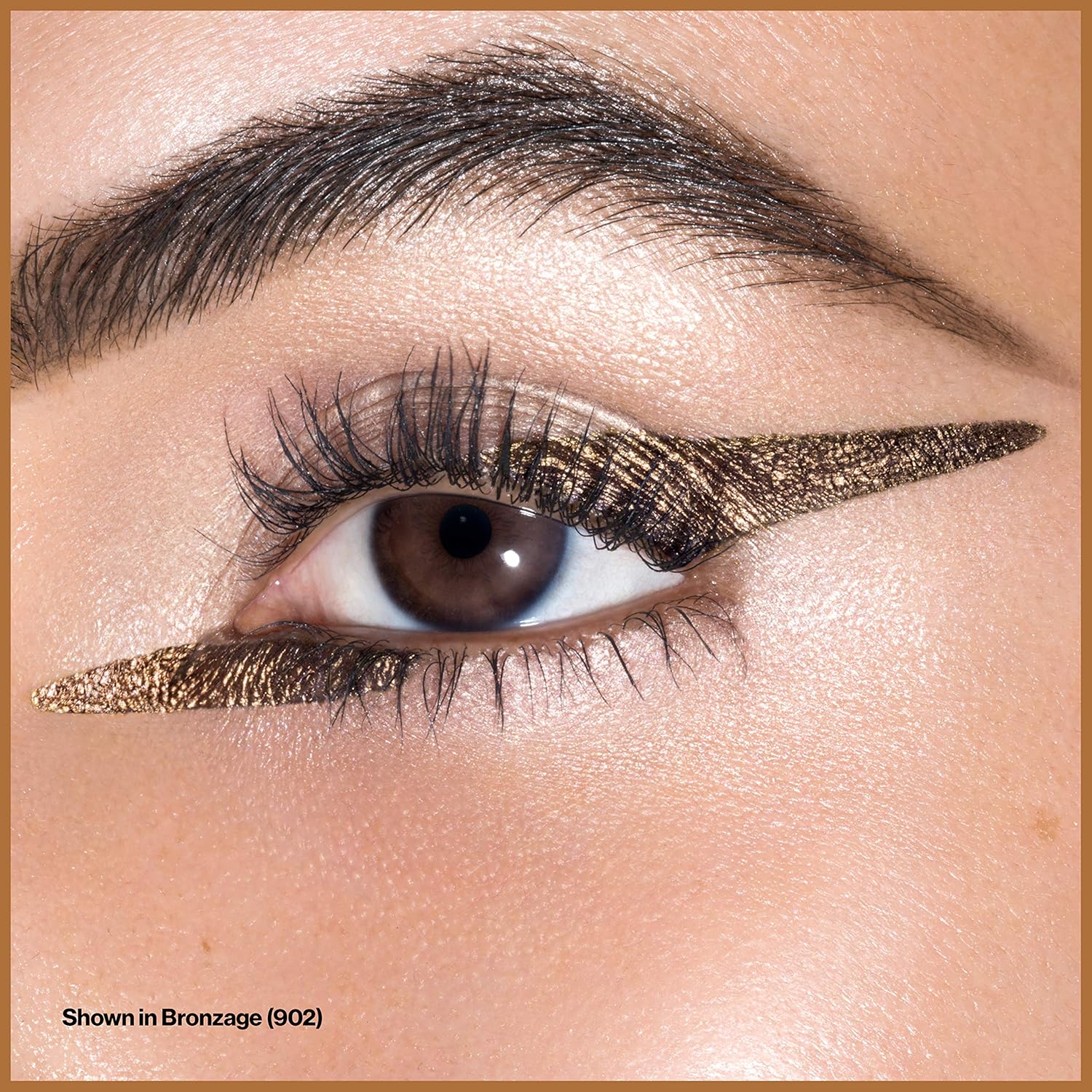 Revlon So Fierce! Chrome Ink Liquid Eyeliner, Longlasting Bold Metallic Pen Liner with Dip Ink Cap for Pearl, Shimmer Blend, 902 Bronzage, 0.03 oz. - Image 5