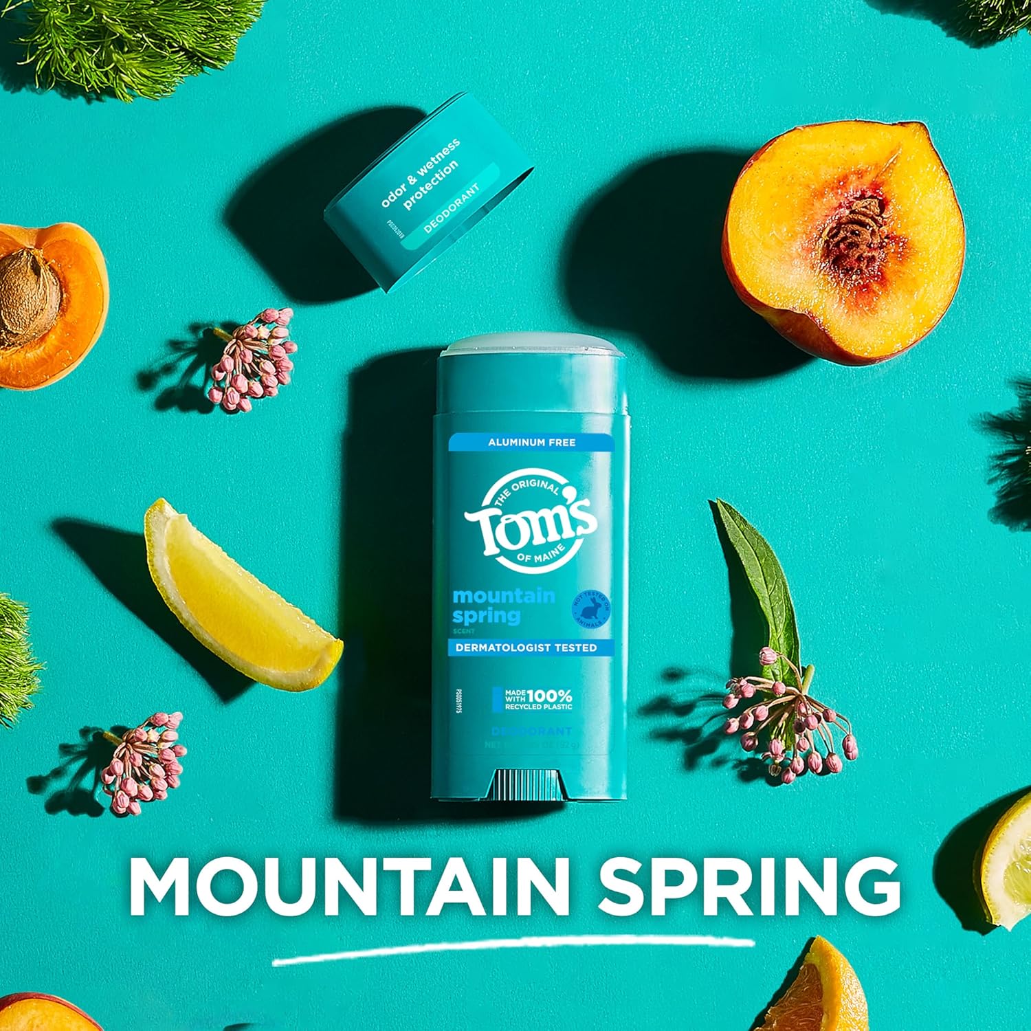 Tomβs of Maine Mountain Spring Natural Deodorant for Men and Women, Aluminum Free, 3.25 oz, 2-Pack - Image 5