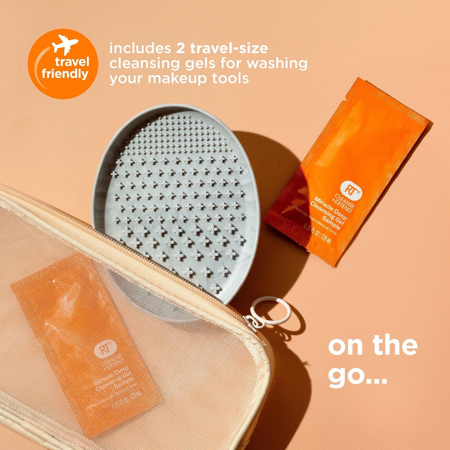 Real Techniques Miracle Brush Cleansing Palette, Makeup Brush Cleaner For Deep Cleaning, Use With Makeup Brush Shampoo, Silicone Ridges & Easy Grip, Includes Cleansing Gel, Cruelty-Free, 3 Count - Image 4