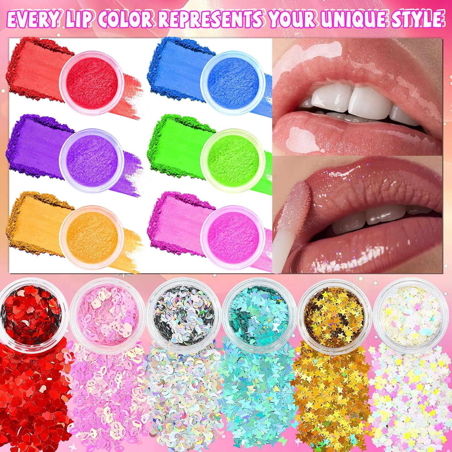 WhizToys 74 PCS Lip Gloss Making Kit, DIY Make Your Own Lip Gloss Kit Beginner,Fun Craft Set for Girls Kids Teens Women, Birthday Gift Set for Girl,Woman - Image 3