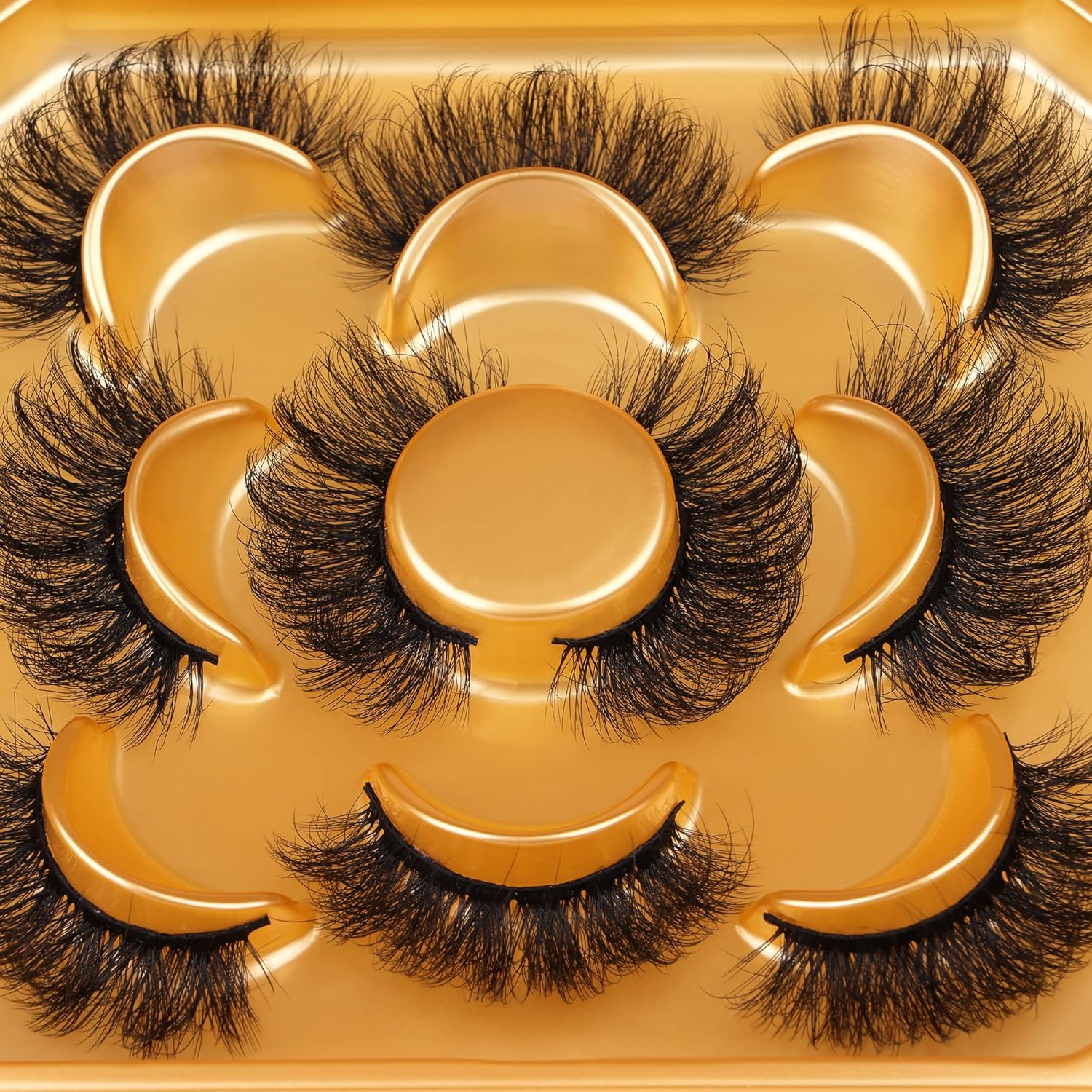 Fluttery False Eyelashes Natural Looking Faux Mink Lashes C Curl Fluffy Fake Eyelashes 18mm Round Shaped Eye Lashes that Look Like Extensions by Focipeysa - Image 6