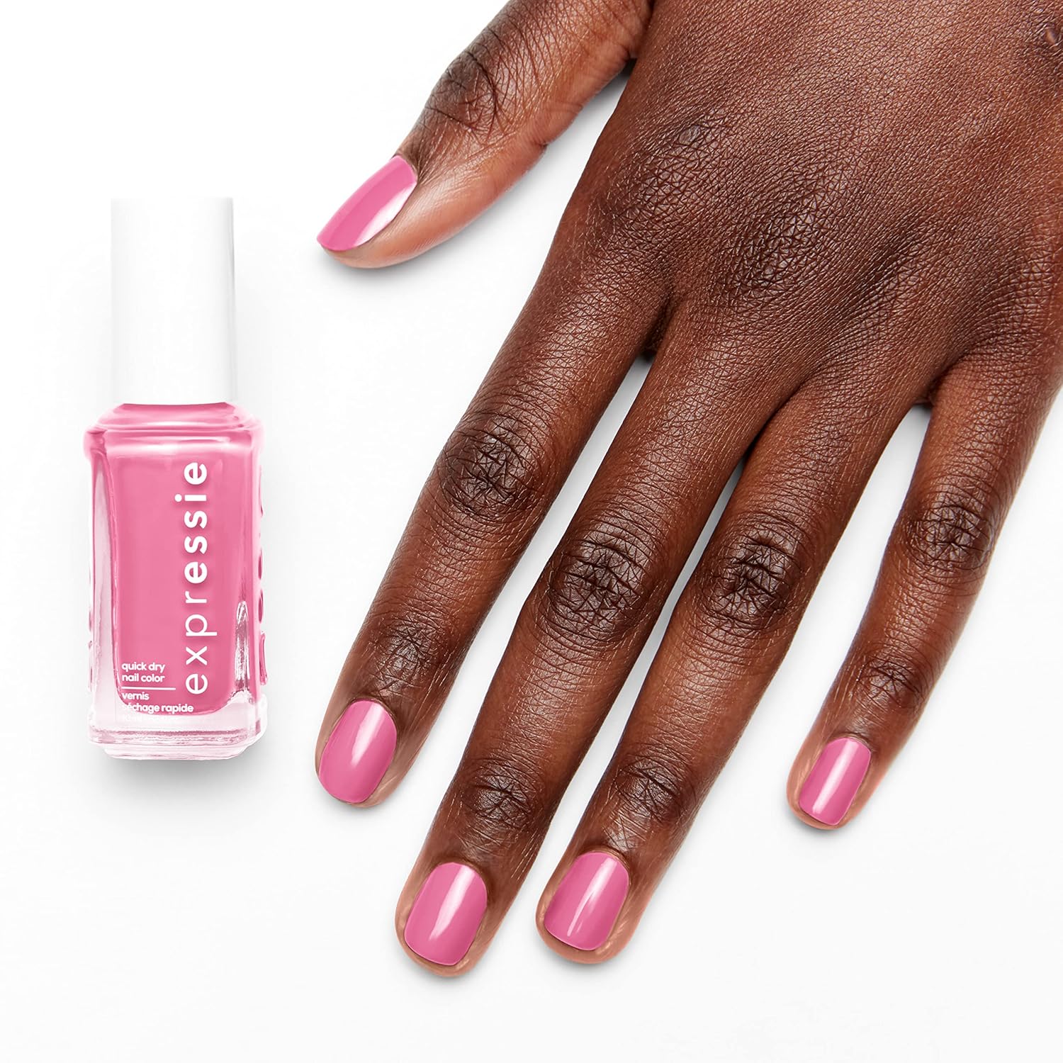 essie Expressie Nail Polish, Quick-Dry Bubblegum Pink Nail Polish, Vegan, Makin' Moves, 0.33 fl oz - Image 9