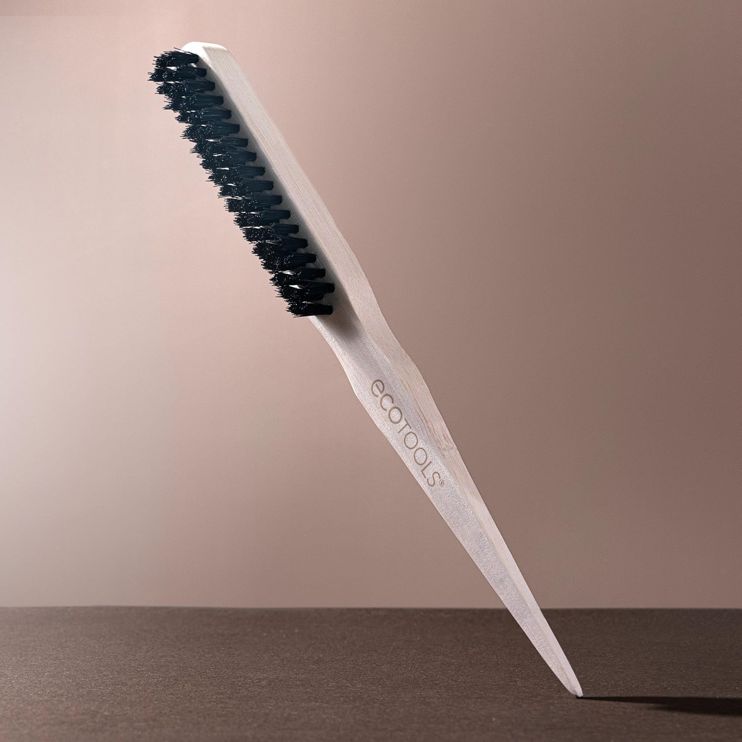EcoTools Slick Back Hairbrush, Small Brush For The Perfect Ponytail Or Bun, Tease, Smooth, & Style Hair, Tame Frizz & Flyaways, Renewable Bamboo Handle & Vegan Boar Bristles, Cruelty-Free, 1 Count - Image 8