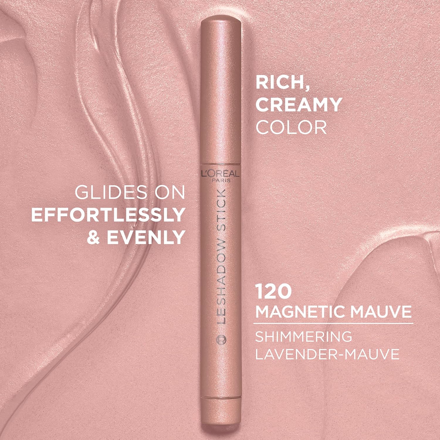 L'Oreal Paris Makeup Le Shadow Stick Eyeshadow, Blendable, Smudge-Resistant, Cream Eyeshadow, Magnetic Mauve, 0.05 Oz - Image 2