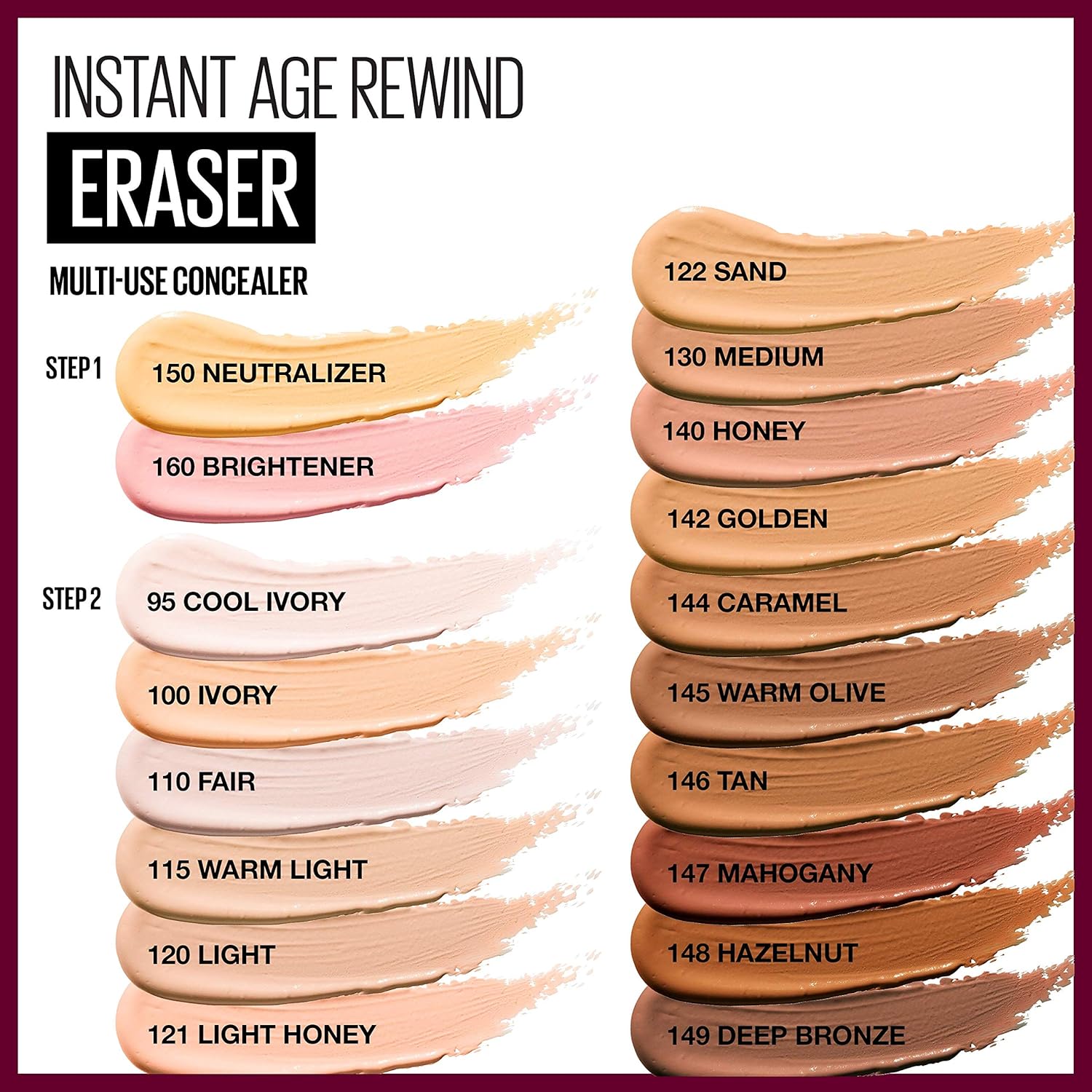 Maybelline Instant Age Rewind Eraser Dark Circles Treatment Multi-Use Concealer, Cool Ivory, 0.2 Fl Oz (Pack of 2) (Packaging May Vary) - Image 7