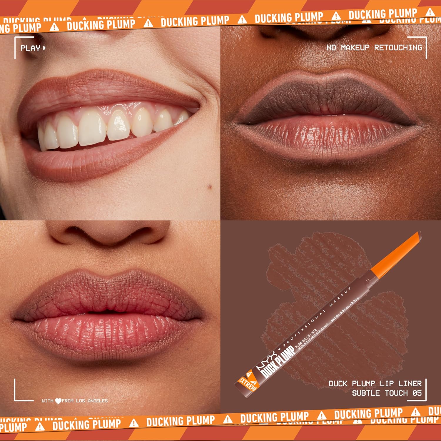NYX PROFESSIONAL MAKEUP Duck Plump Plumping Lip Liner, Matte Pencil With Up To 10HR Wear, Subtle Touch (Deep Nude Lip Liner) - Image 2