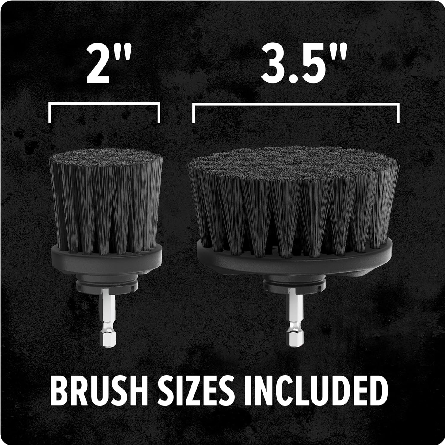 Dirt Devil Hard Bristle Cleaning Brush Set, 2 Piece, 2" and 3.5" Brushes Included, for Use on Brick, Grout, Cast Iron and More, Heavy Duty Cleaning, Scrubber Brush Drill Attachment for Cleaning - Image 5
