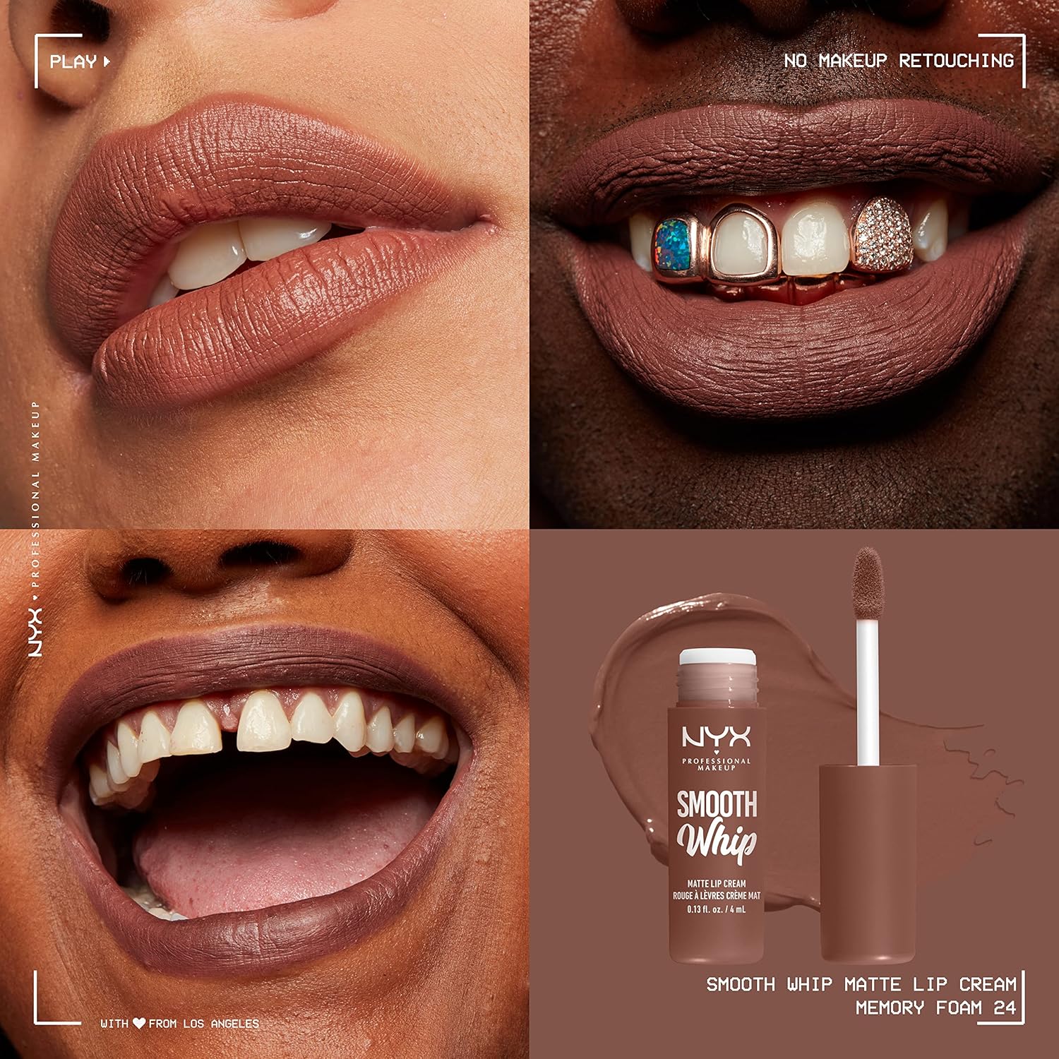 NYX PROFESSIONAL MAKEUP Smooth Whip Matte Lip Cream, Long Lasting, Moisturizing, Vegan Liquid Lipstick - Memory Foam (Cool Caramel) - Image 3
