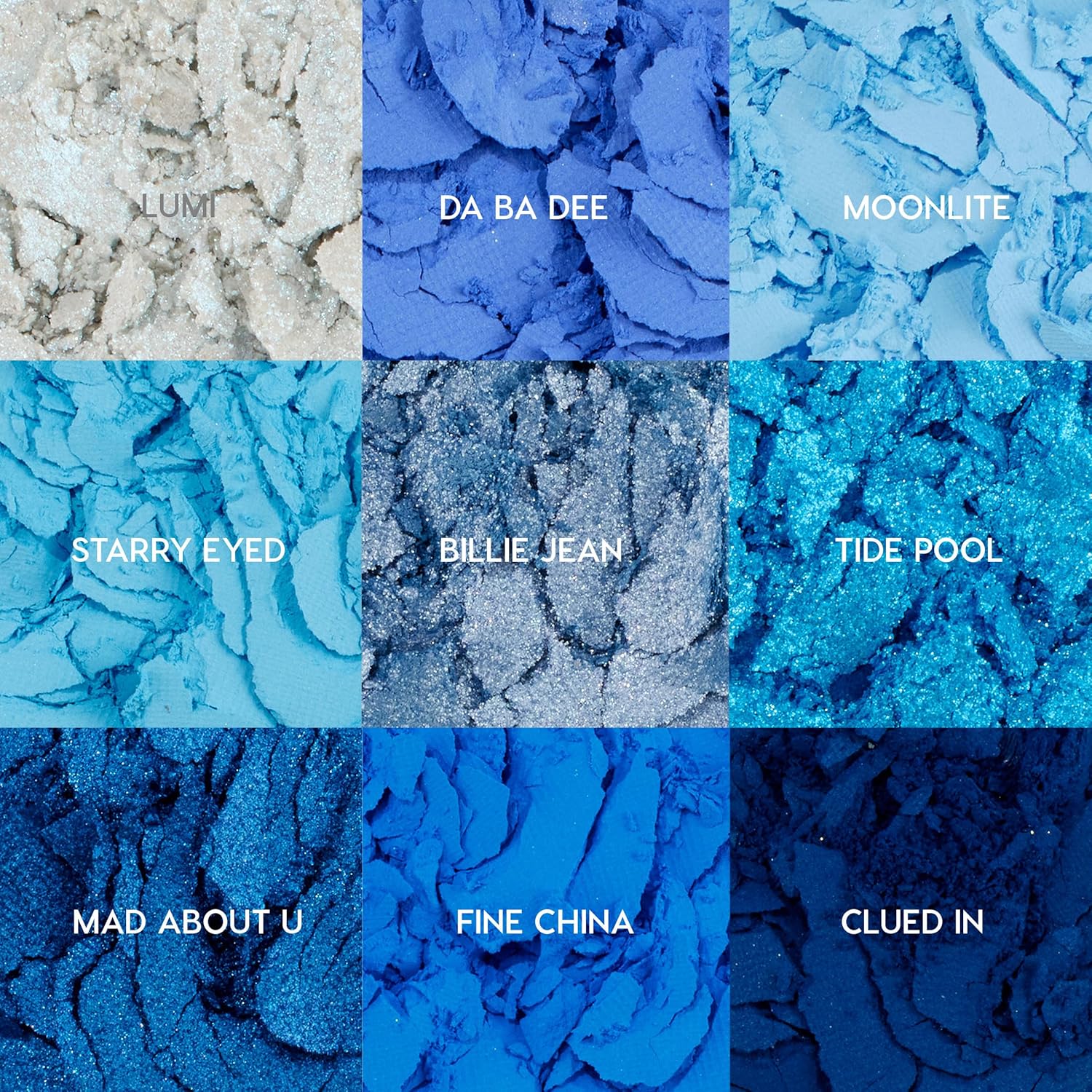 Colourpop Blue Moon Eyeshadow Palette - Monochromatic Blue Shadow Palette with Matte, Metallic and Duochrome Finishes - High-Pigment Eye Makeup with a Long-Wearing Formula (0.3 oz) - Image 5