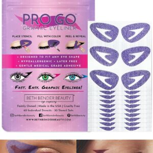Beth Bender Beauty Pro Go Graphic Eyeliner Stencil - Stylish Eyeliner Stencils - Achieve the Perfect Winged Liner