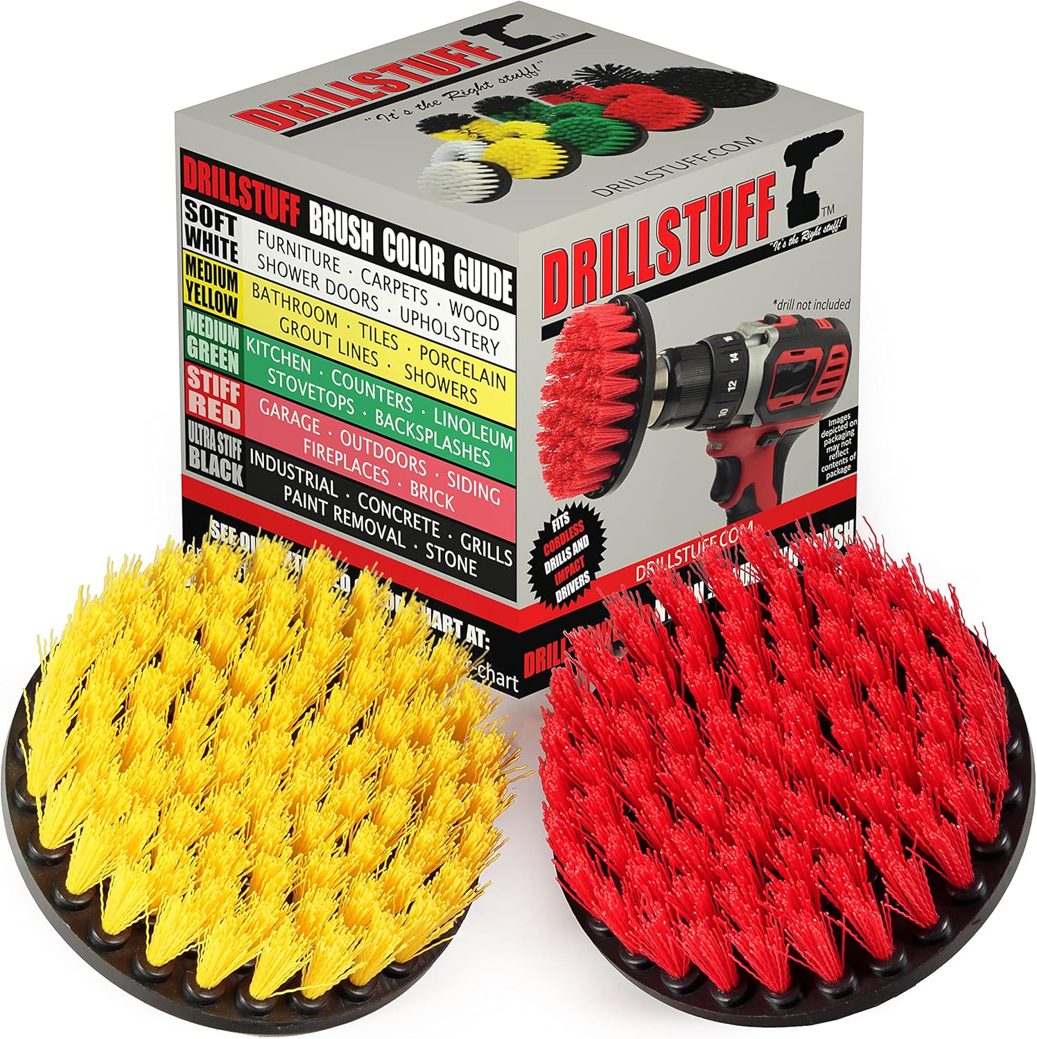 Cleaning Supplies - Drill Brush - Outdoor - Deck Brush - Concrete - Bird Bath - Hard Water Stain Remover - Bathroom Accessories - Shower Cleaner - Bathtub - Bath Mat - Flooring - Tile - Grout Cleaner