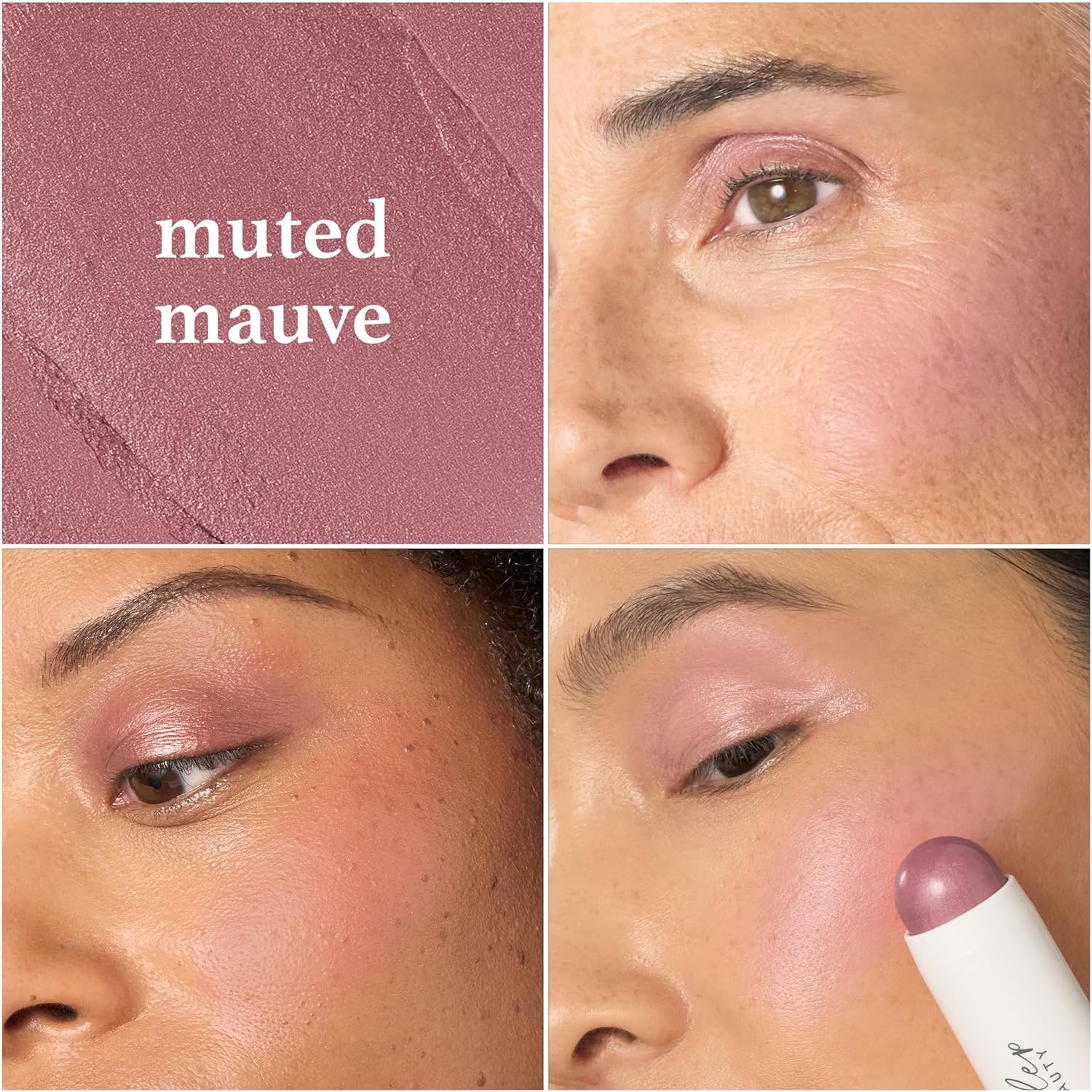 Julep Skip The Brush Cream to Powder Blush Stick - Muted Mauve - Blendable and Buildable Color - 2-in-1 Blush and Lip Makeup Stick - Image 2