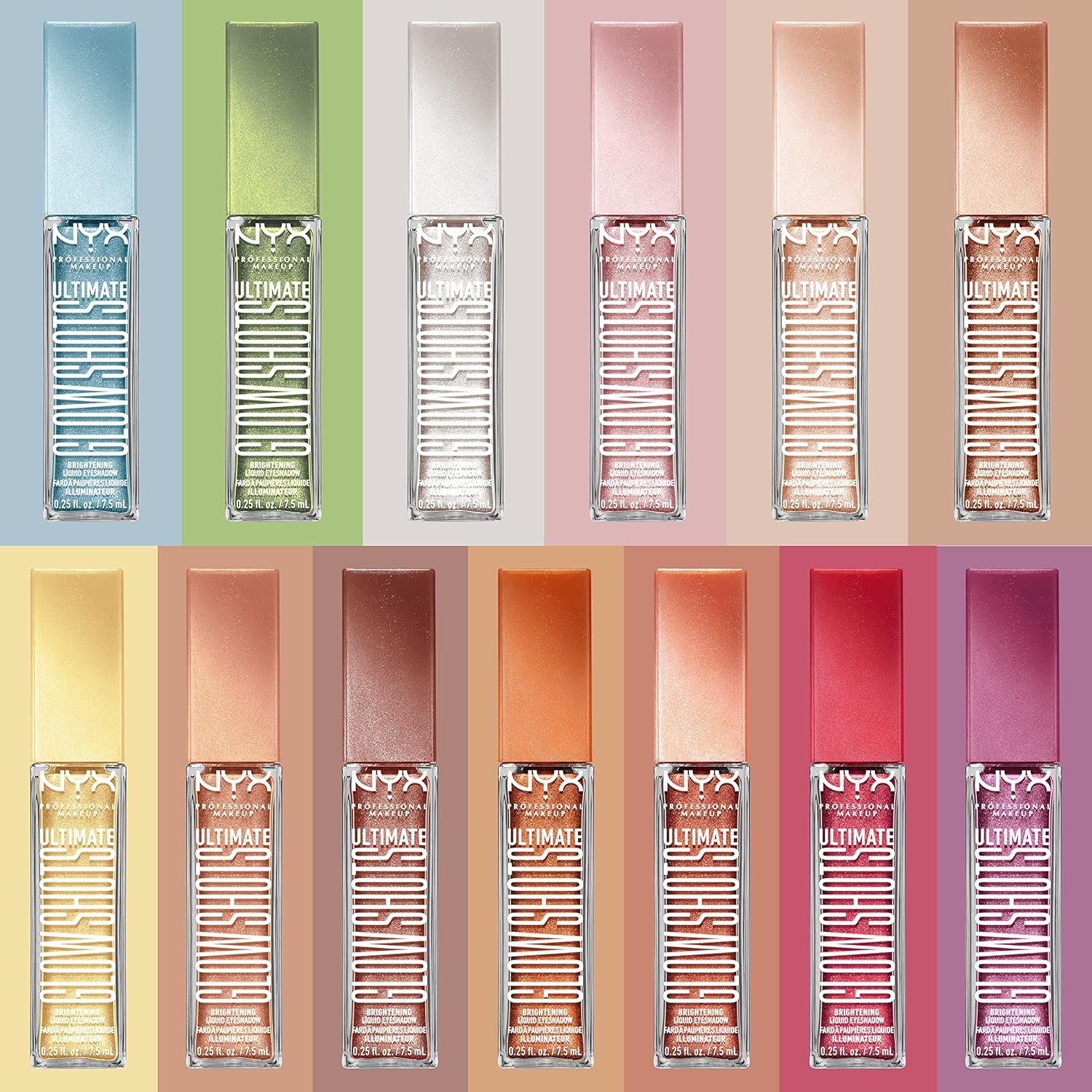NYX PROFESSIONAL MAKEUP Ultimate Glow Shots, Liquid Eyeshadow, Long-Lasting Shimmer Eye Shadow with Vitamin C - Come Thru Coconut - Image 7
