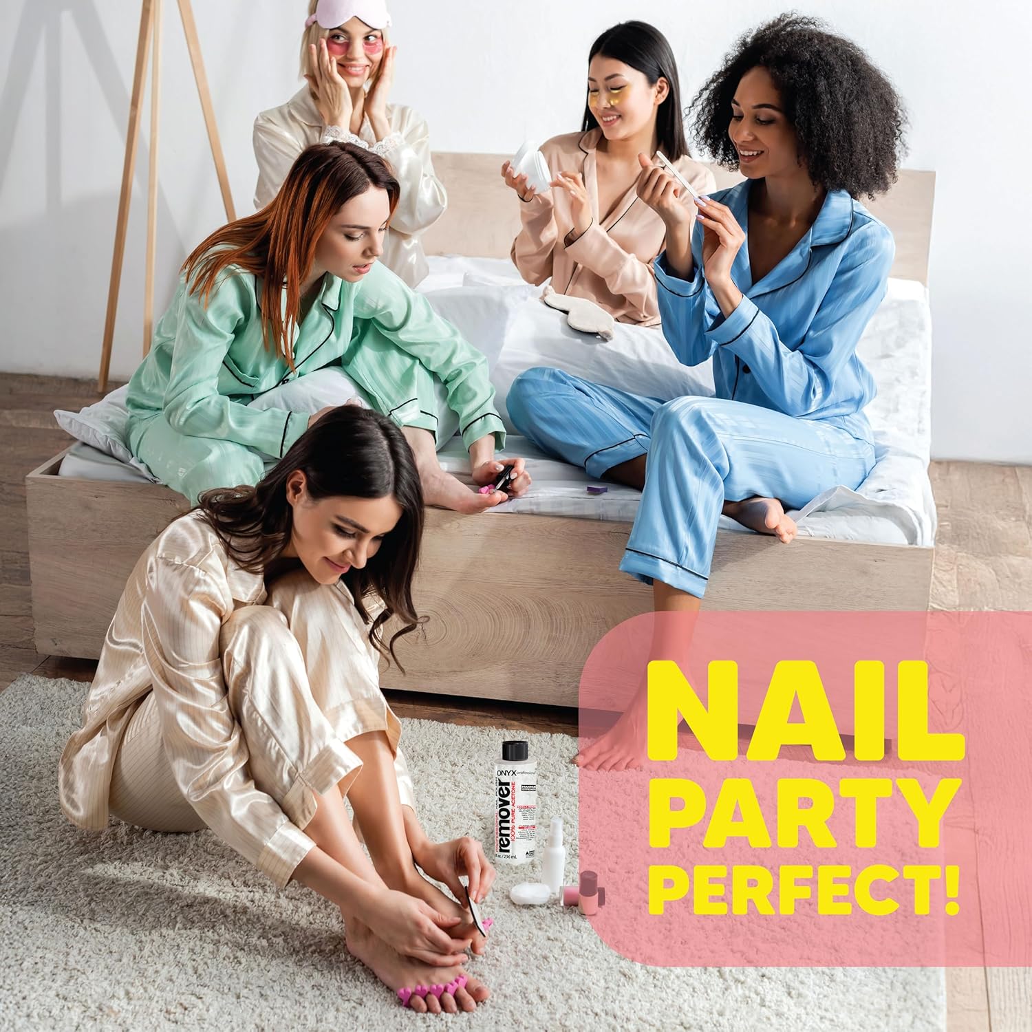 Onyx Professional 100% Pure Acetone Nail Polish Remover Kit with 7 inch Nail File, 8 fl oz - Made in USA, Maximum-Strength Gel Polish Remover, Artificial & Glitter Nail Polish - Image 4