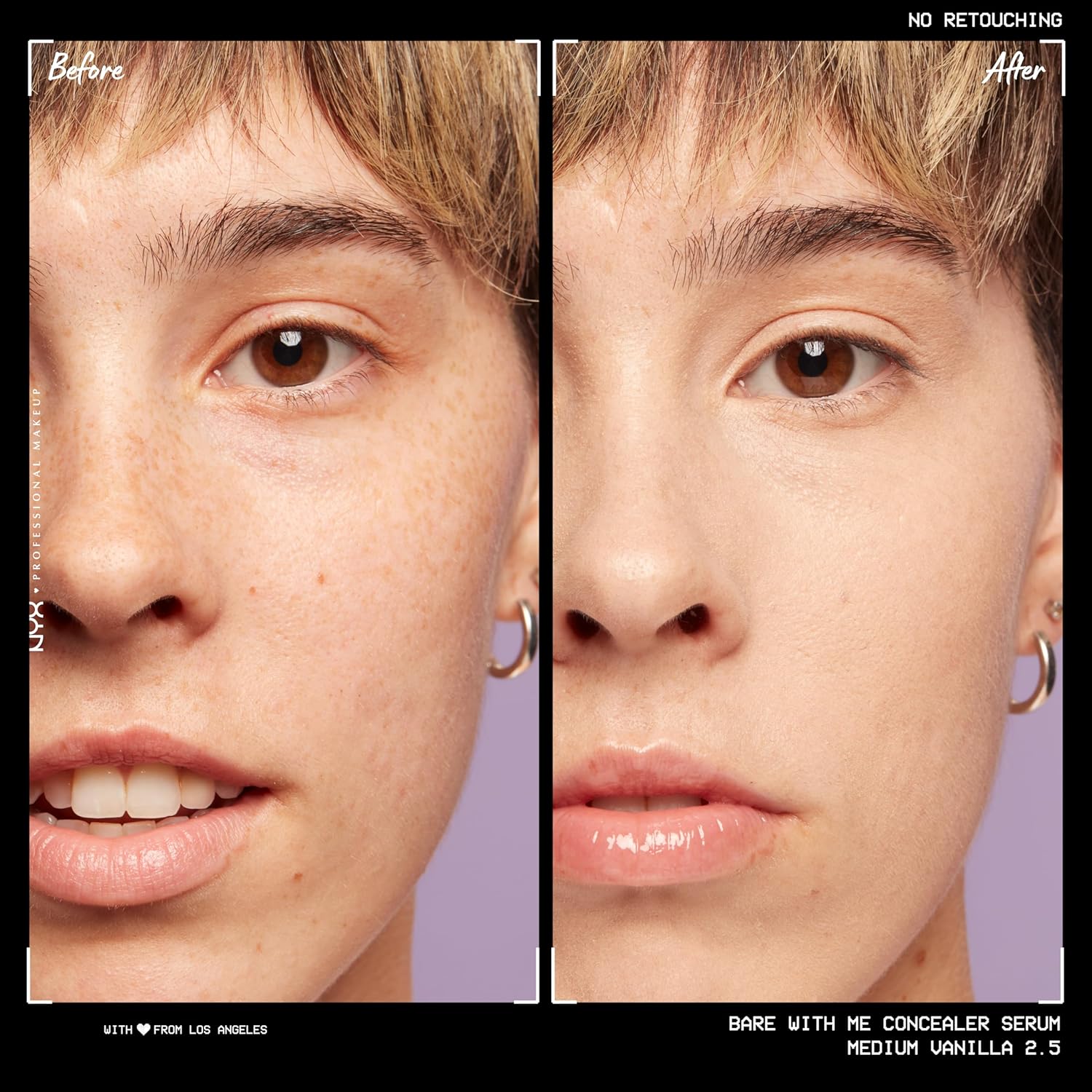 NYX PROFESSIONAL MAKEUP Bare With Me Concealer Serum, Up To 24Hr Hydration - Medium Vanilla - Image 3