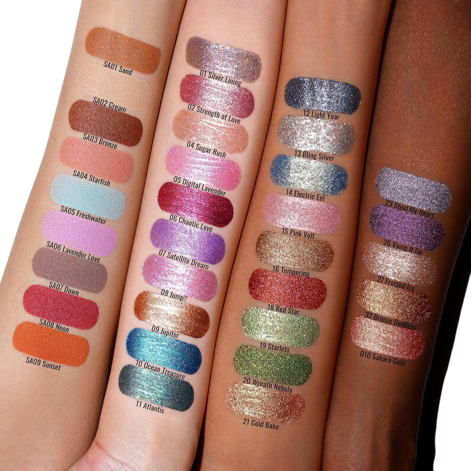 Oulac Liquid Glitter Eyeshadow - Silver Shimmer, Non-Sticky One-Swipe Coverage with Quick-Drying, Crease-Resistant Formula. Vegan & Cruelty-Free (13) - Image 6