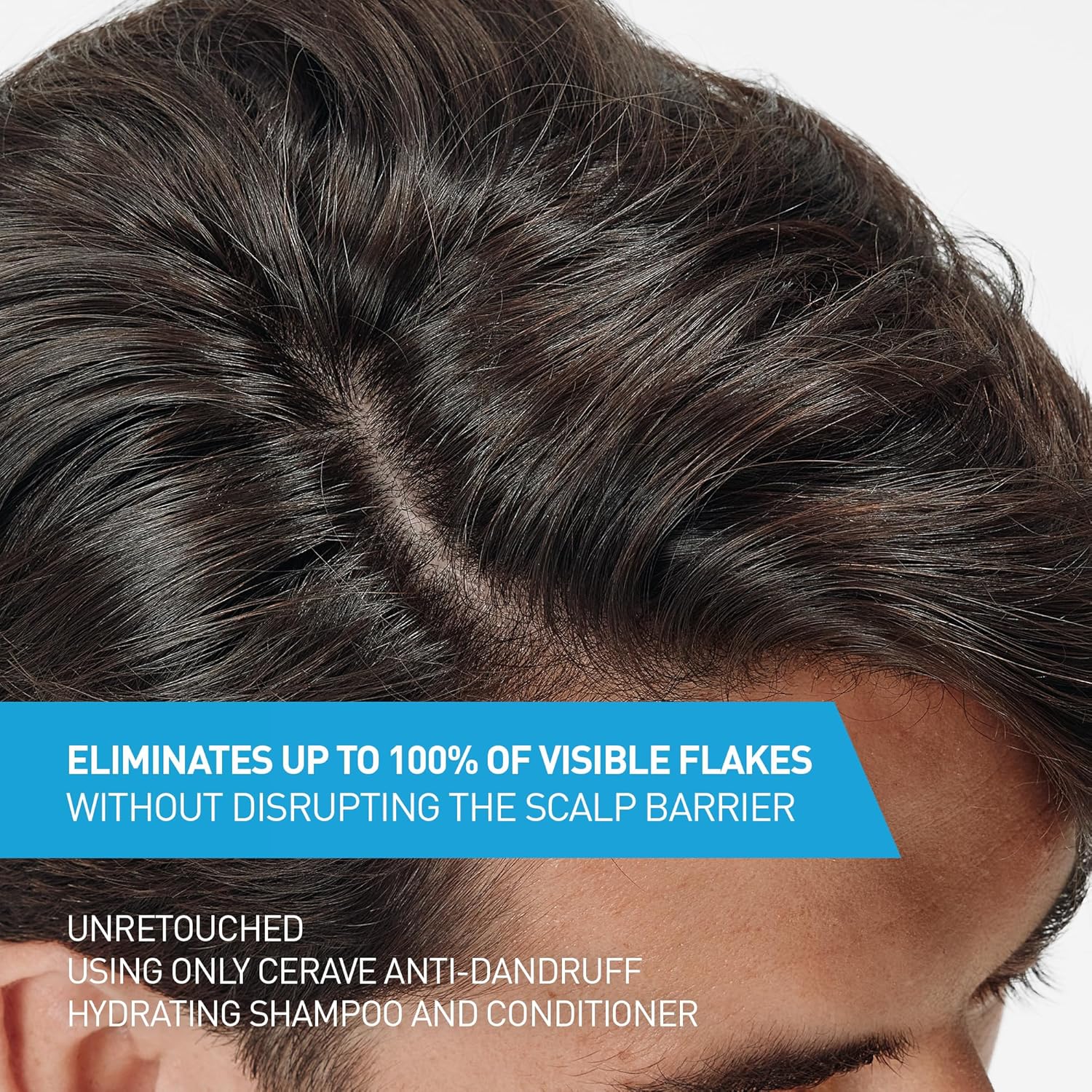 CeraVe Hydrating Anti Dandruff Shampoo, 1% Pyrithione Zinc Dandruff Treatment With Ceramides, Niacinamide & Hyaluronic Acid, Helps Eliminate Flakes & Provides Itchy Scalp Relief, Sulfate Free, 12 Oz - Image 3