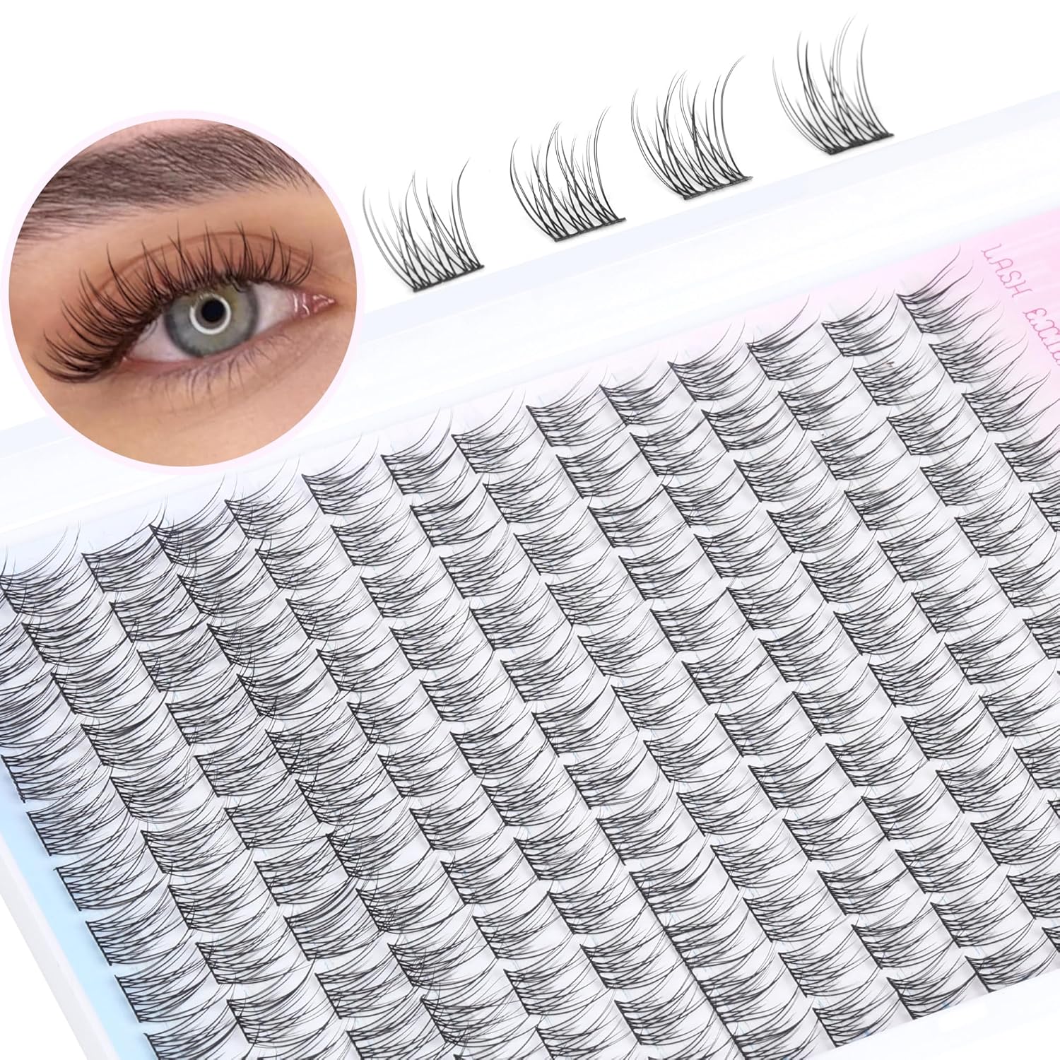 Natural Lash Clusters Wispy Eyelash Extension 168Pcs Cluster Lashes Extensions Natural Individual Lashes 9-12mm Eyelash Clusters DIY Korean False Eyelashes by TNFVLONEINS - Image 6