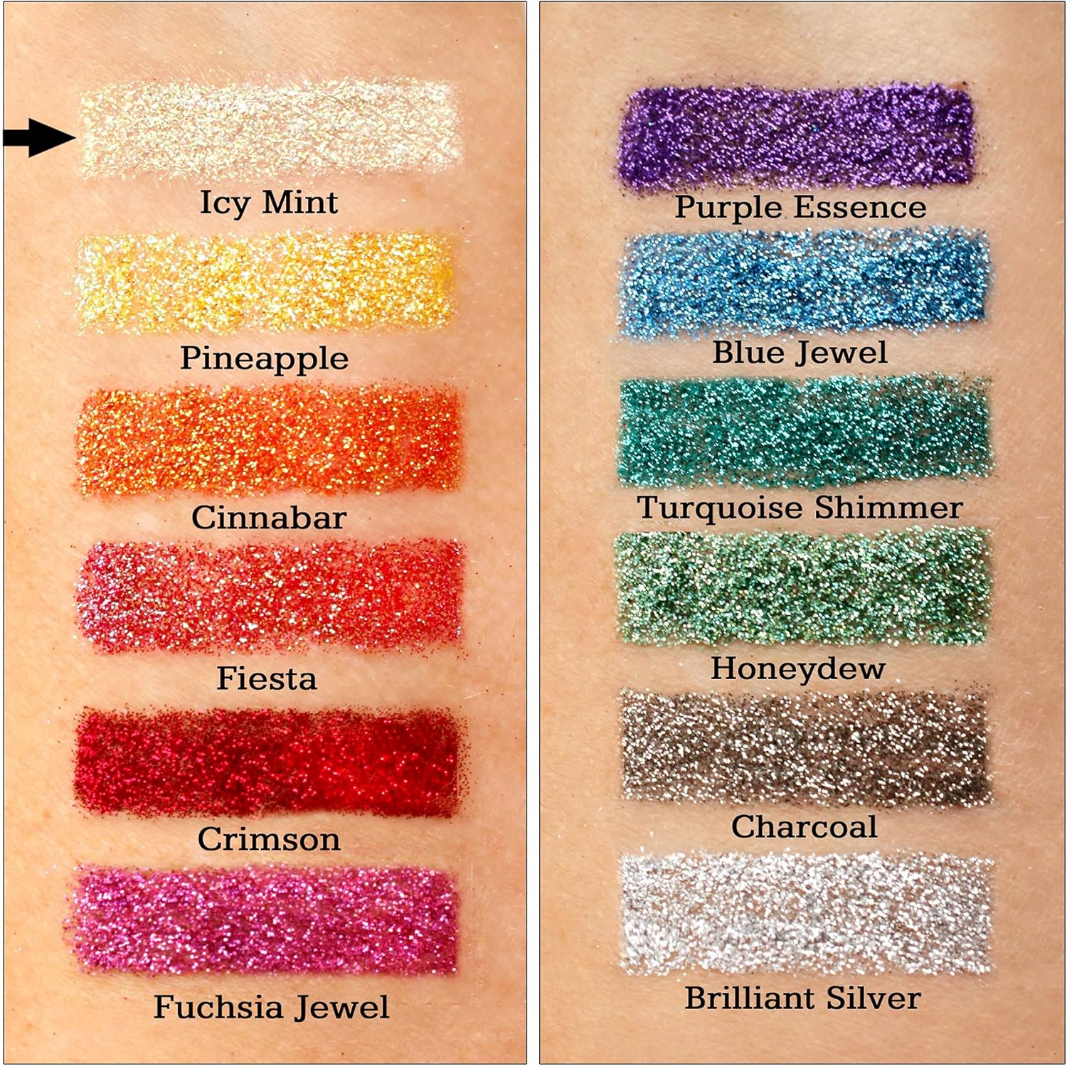 ICY Mint - Cosmetic Grade Extra Fine (.006") Loose Glitter Powder Safe for Skin! Perfect for Makeup, Body Tattoos, Face, Hair, Lips, Soap, Lotion, Nail Art - (10 Gram Jar) - Image 7