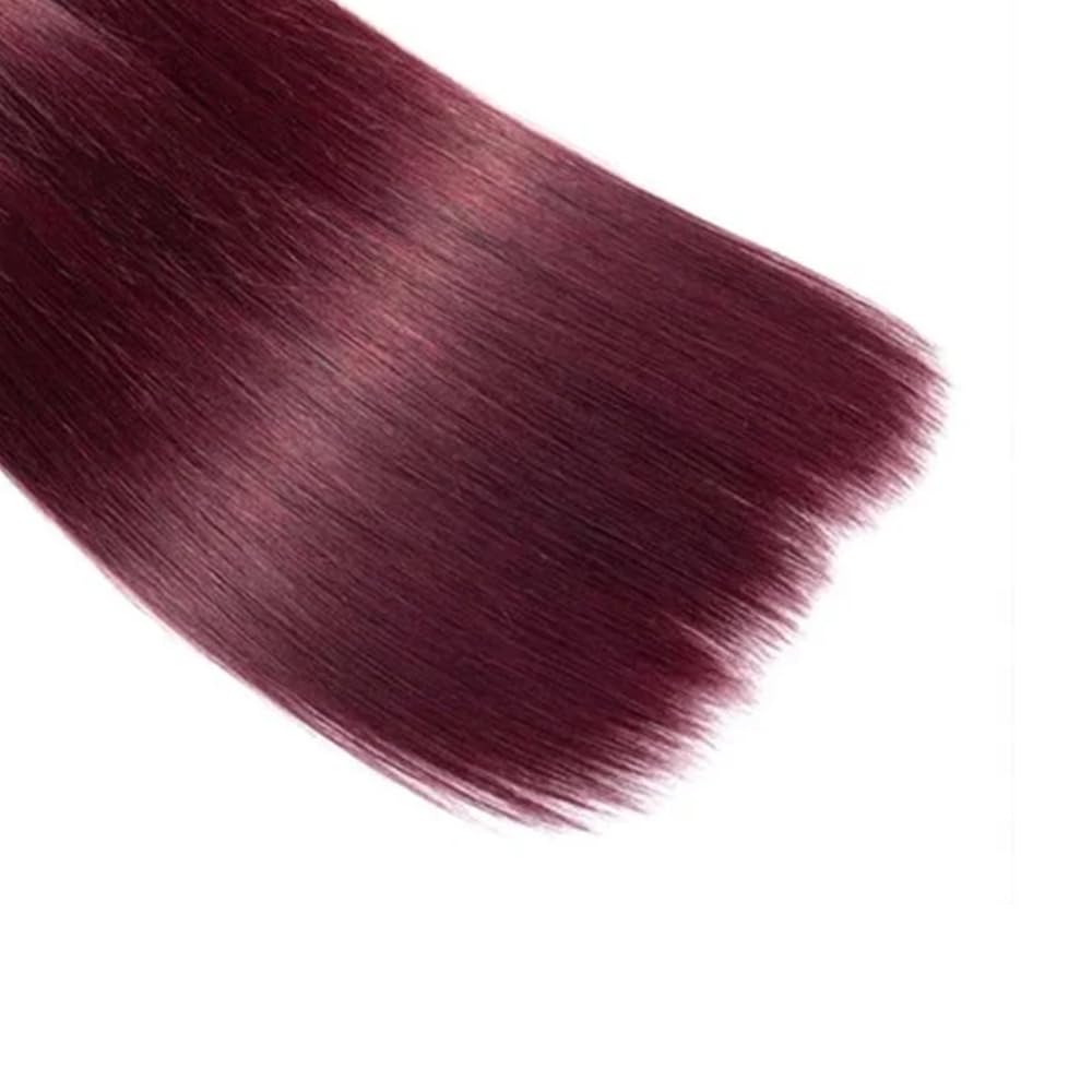 99j Burgundy Bundles Human Hair Straight Bundles Human Hair 28 30 32 Inch Brazilian Hair 3 Bundle Wine Red Unprocessed Virgin Remy Hair Extensions 50 Gram Per Bundle - Image 5