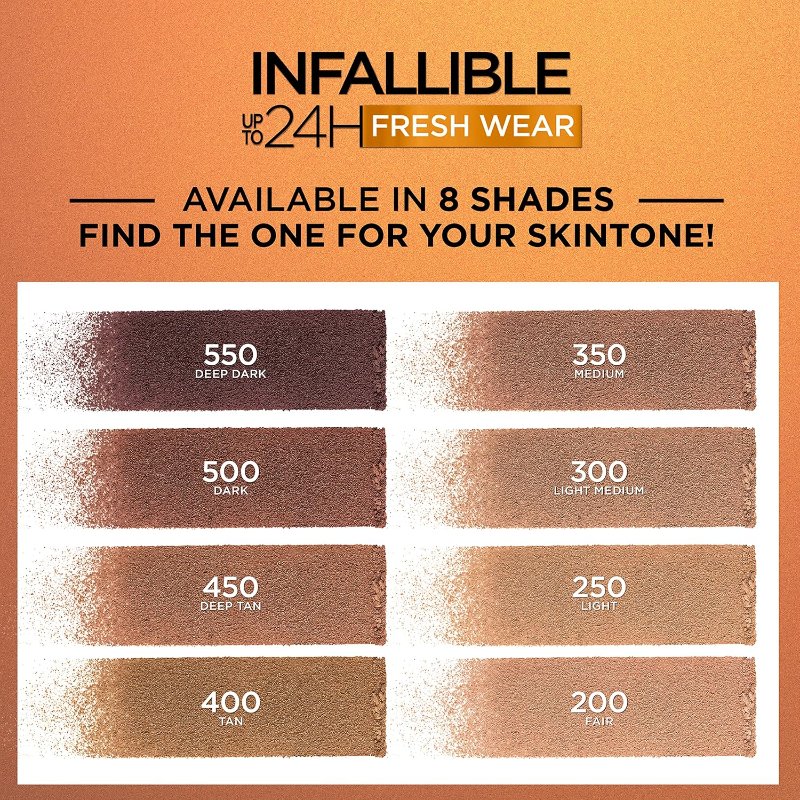 L'Oreal Paris Infallible Up to 24H Fresh Wear Soft Matte Longwear Bronzer. Waterproof, heatproof, Transfer, humidity and sweatproof, Light Medium, 0.31 oz - Image 7