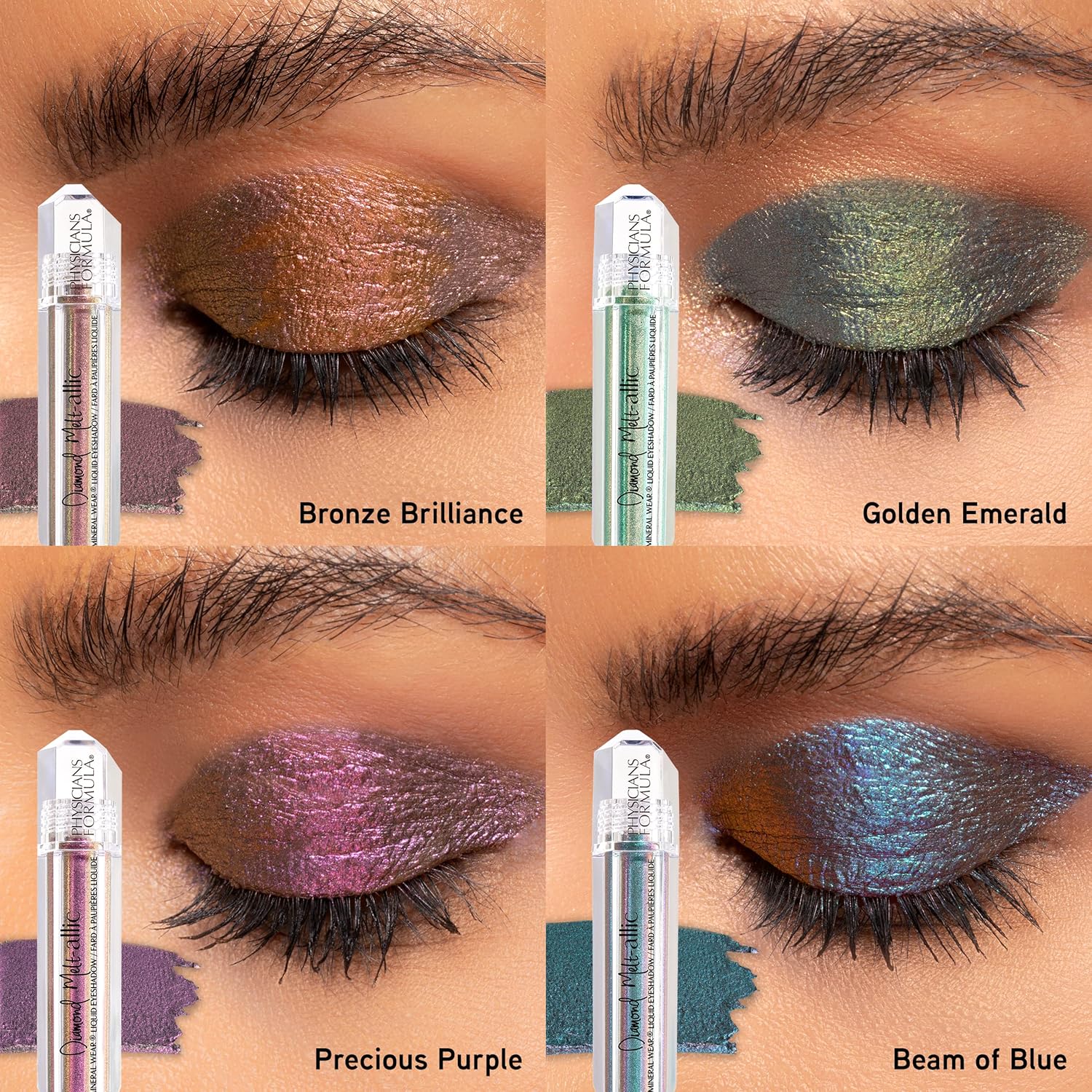Cream Eyeshadow BY Physicians Formula Mineral Wear Diamond Metallic Eye Makeup Precious Purple - Image 9