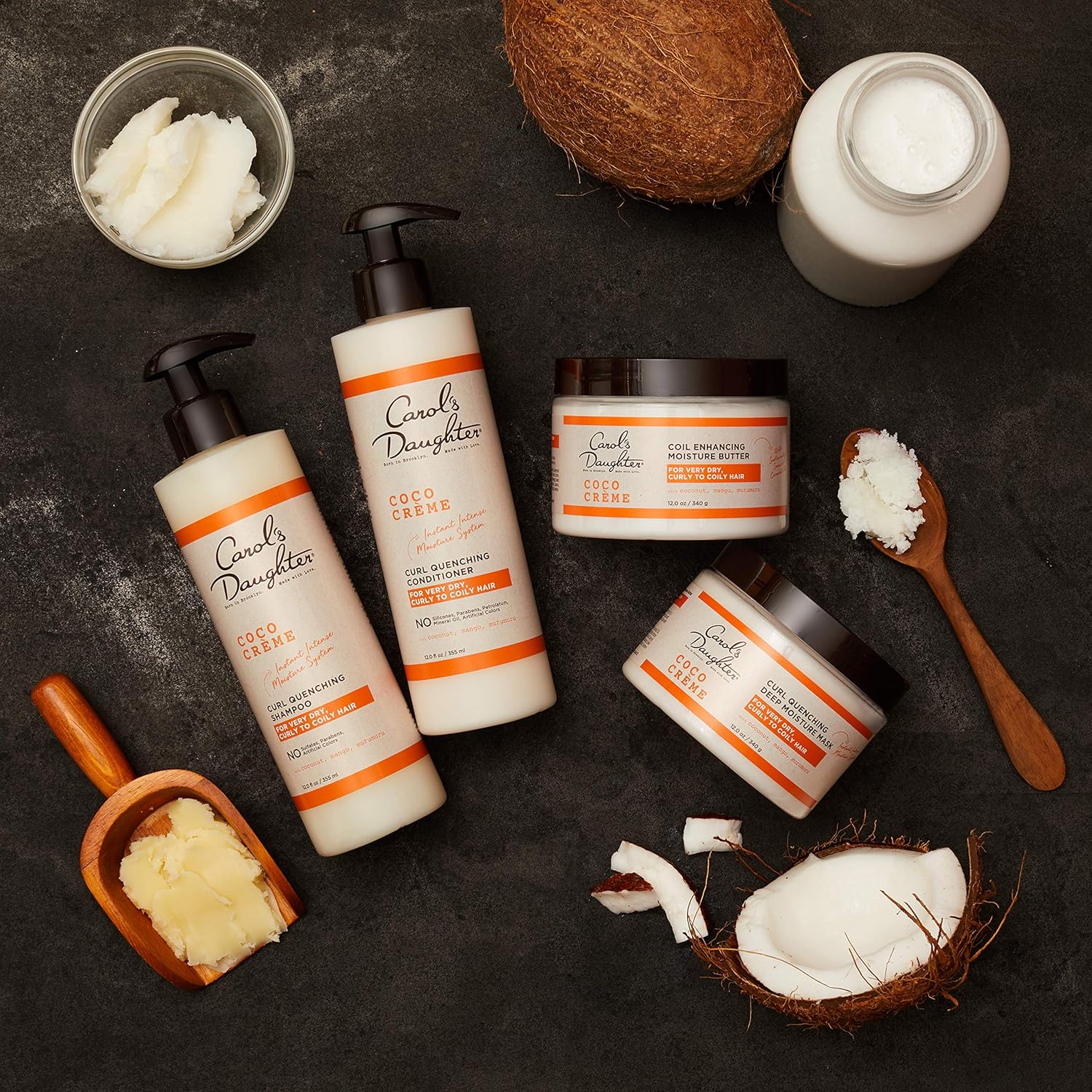 Carol's Daughter Coco Creme Coil Enhancing Moisture Butter, with Coconut Oil and Mango Butter, for Very Dry Curly Hair, Paraben and Silicone Free, 12 oz - Image 8