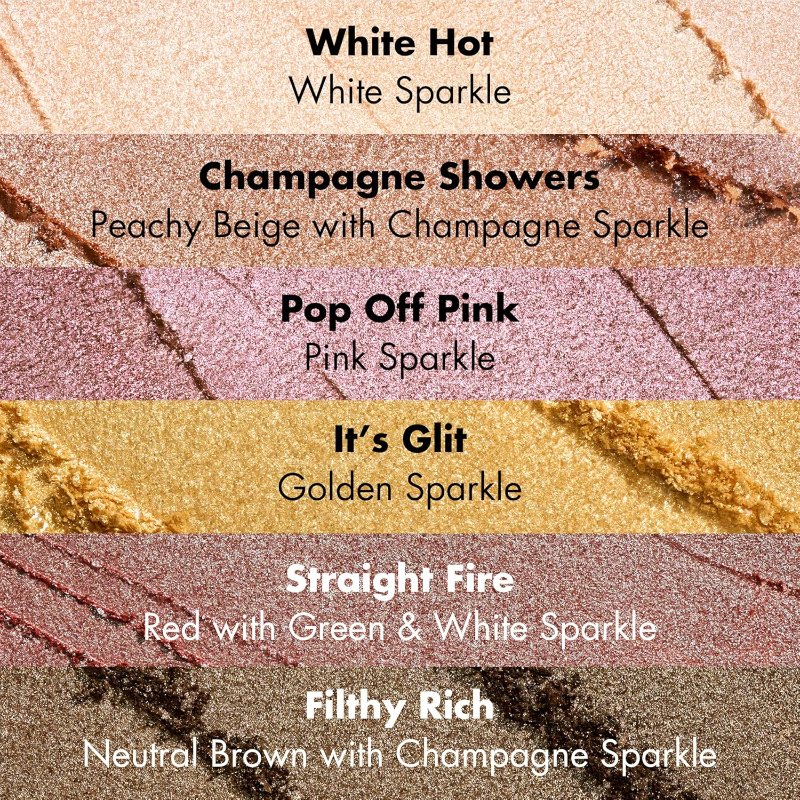 e.l.f. Fine As Fleck Glitter Eyeshadow, Long-Lasting Sheer Eye Makeup With A Shimmer Finish, Smooth Formula, Vegan & Cruelty-Free, Champagne Showers - Image 3