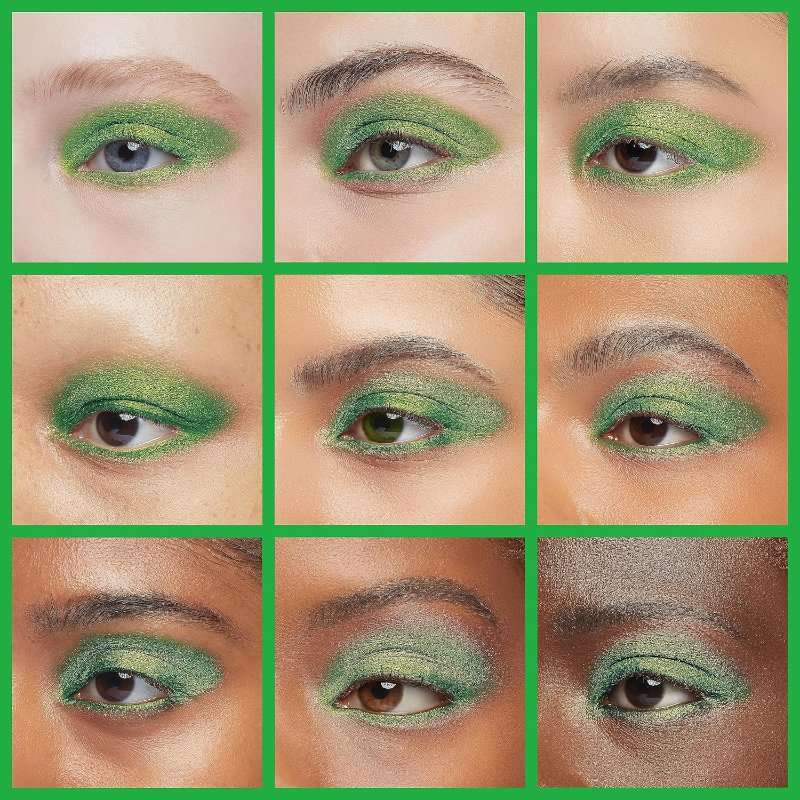 MAKI YIKA Glitter Eyeshadow Green Liquid Multichrome Eyeshadows Long Lasting Metallic Chameleon Eye Shadow Holographic Eye Topper Glitters (#2 Peacock) - Image 4