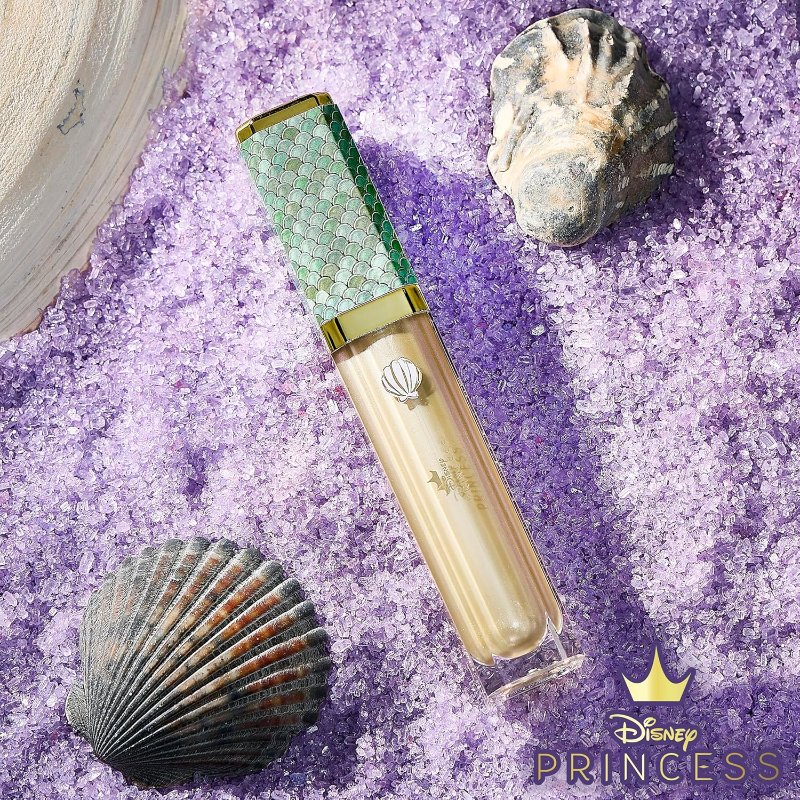 Disney Belle Maison Cosmetic Makeup Set, Makeup Essential, Princess Ariel - Includes 5pc Makeup Brush, 4pc Lip Gloss, 4pc Lip Balm - Image 7