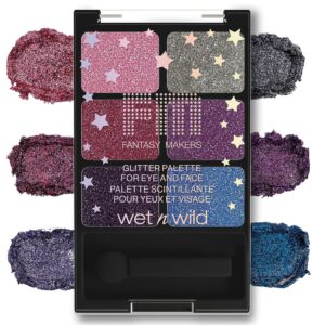 wet n wild Fantasy Makers Glitter Eyeshadow Palette, Long Wearing Shimmering Brilliance, Creamy Texture, 6 Complementary Shades, Cruelty-Free - Rest in Pink