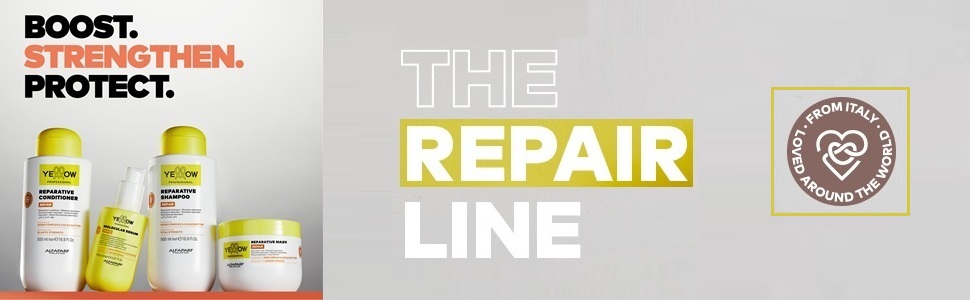 Yellow Professional Repair line for damaged hair