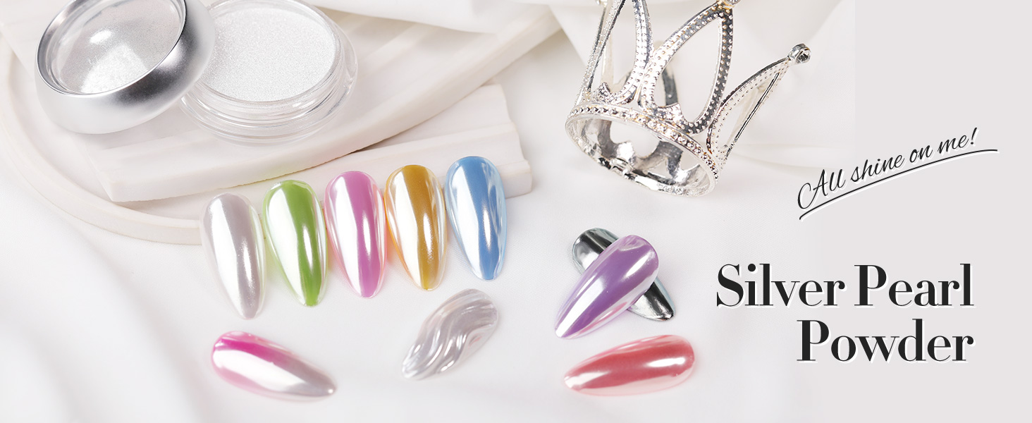 Born Pretty Silver Chrome Nail Powder 