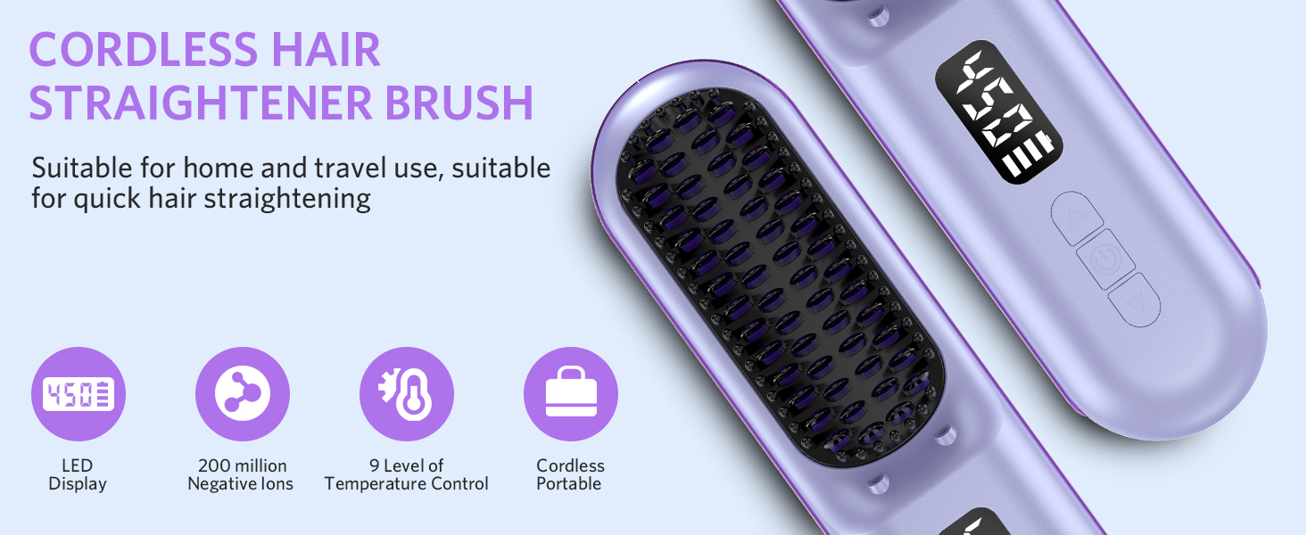 Cordless Hair Straightener in Use