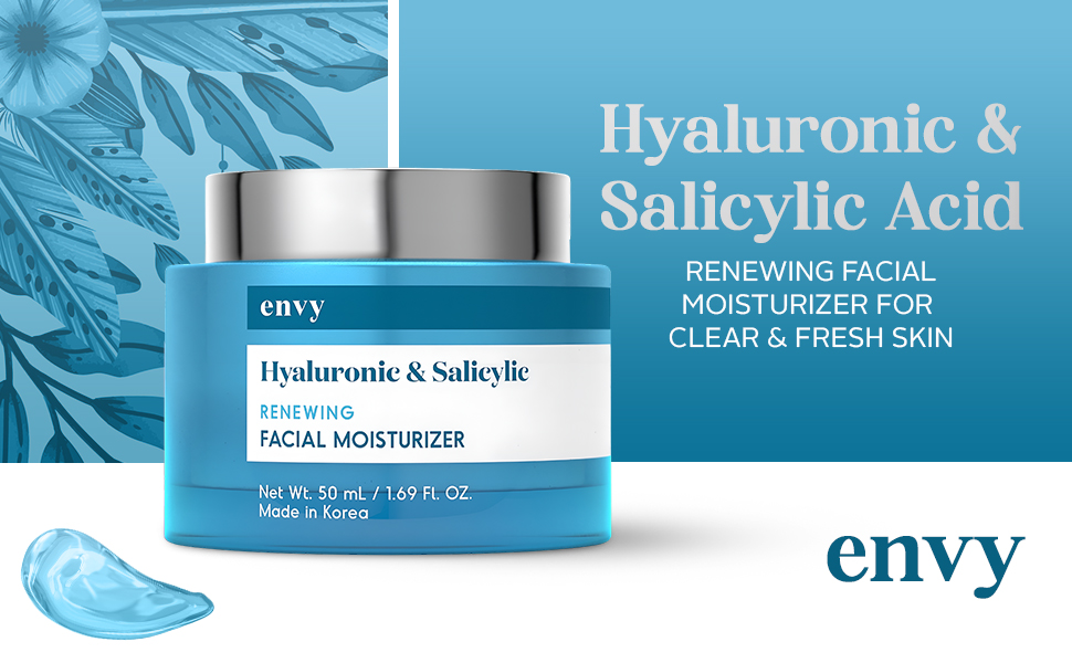 Envy Hyaluronic & Salicylic Acid moisturizers