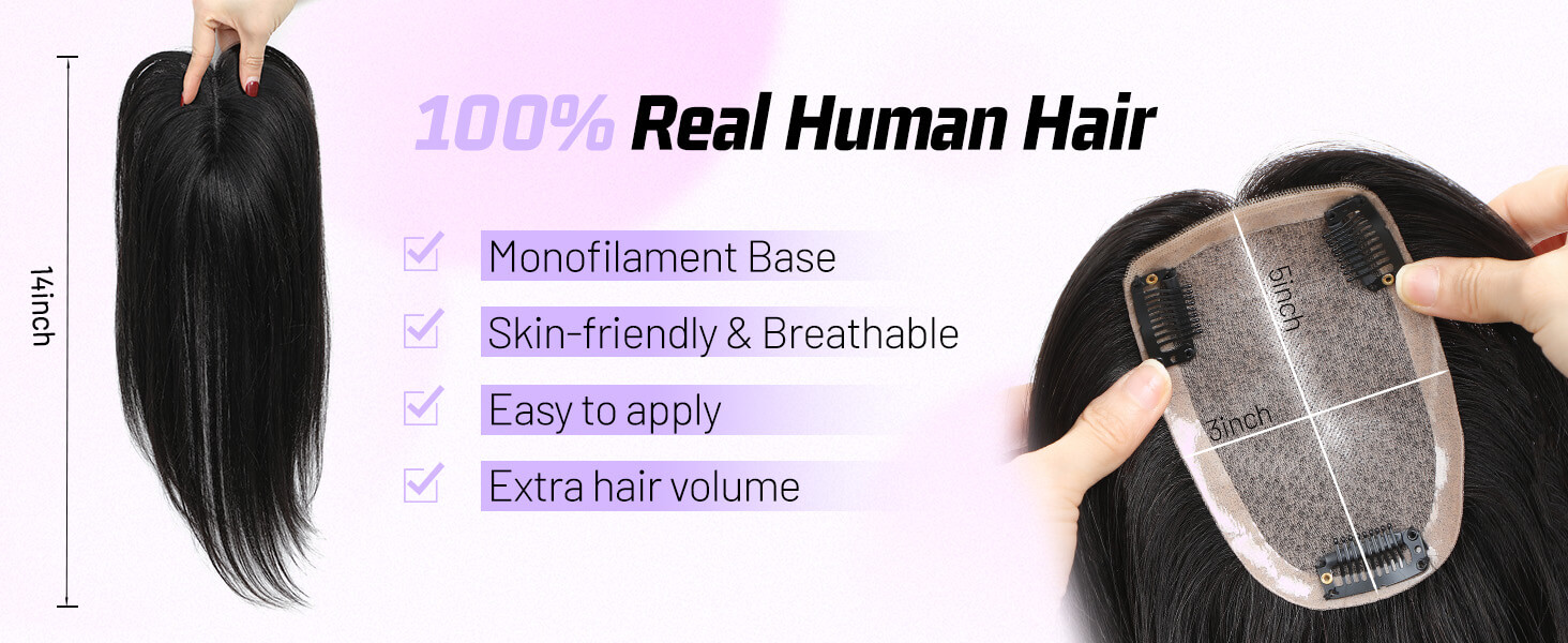 human hair topper