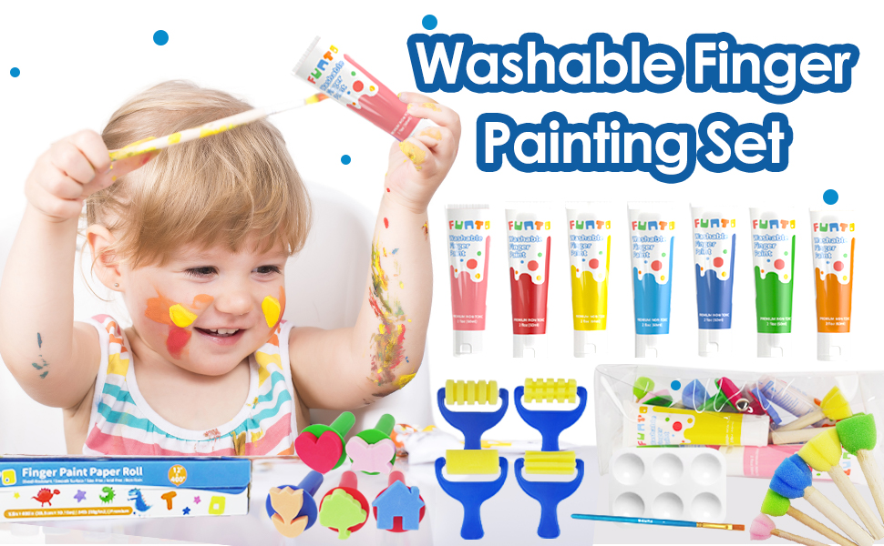 washable finger painting set