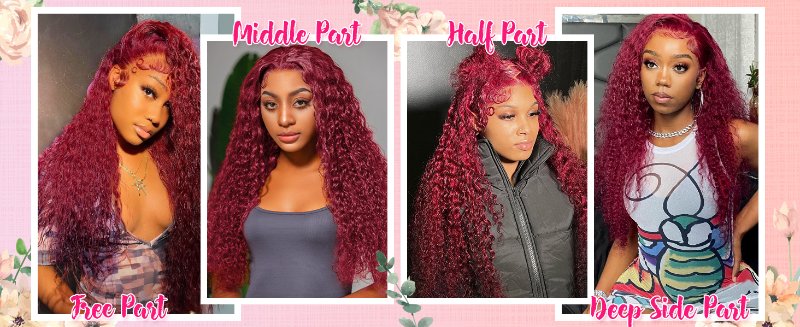 99J BURGUNDY LACE FRONT WIGS HUMAN HAIR