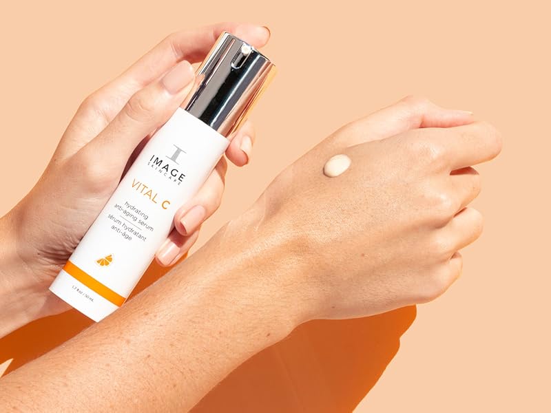 Vital C Image Skincare pumped on a hand