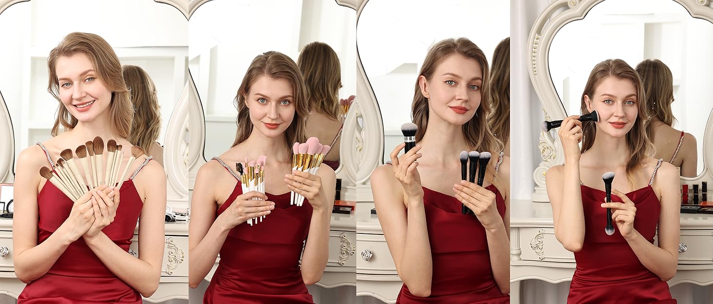 LORYP Makeup Brushes Set Labeled