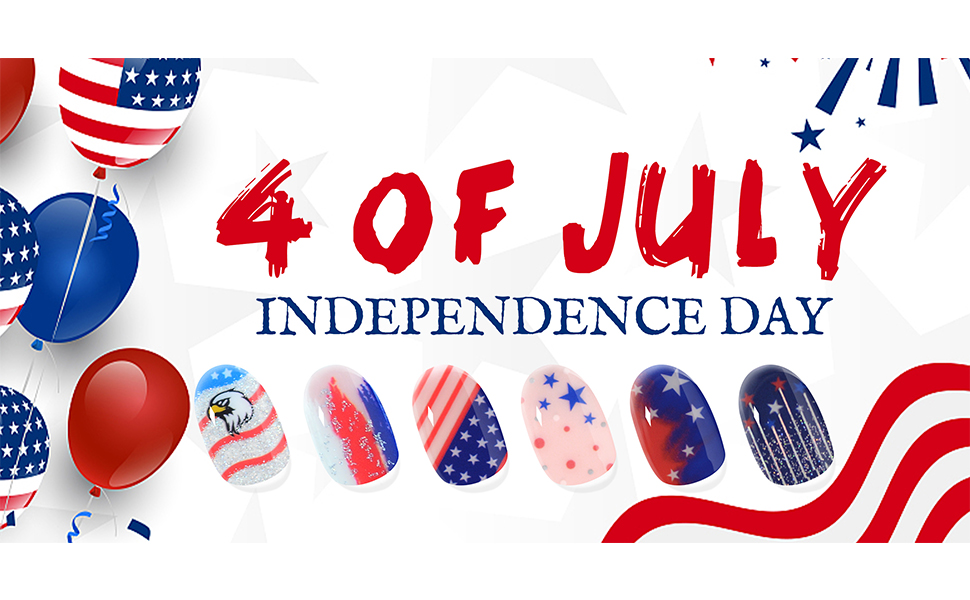 4th of July Nail Sticker
