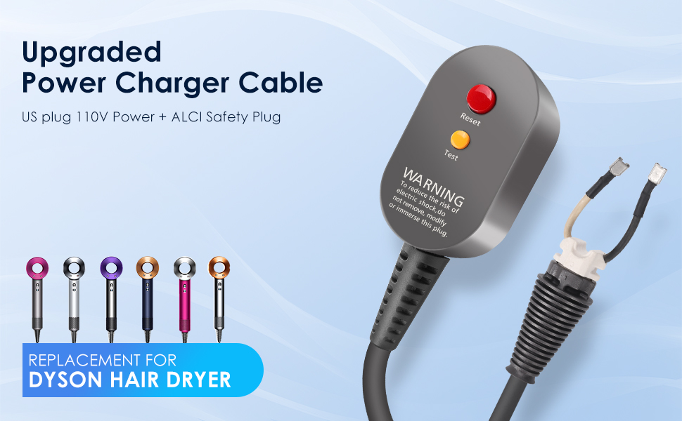 Upgrade Power Charger Cable for Dyson Hair Dryer